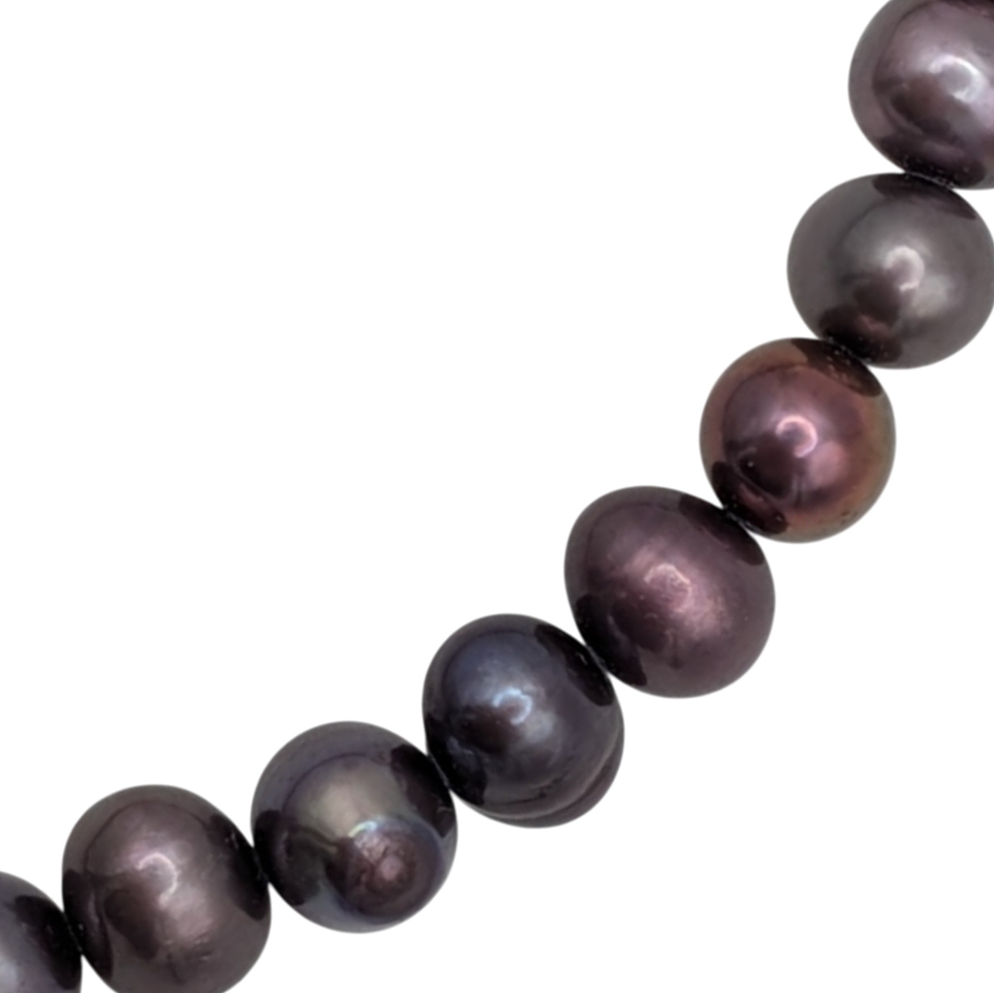 Sterling Silver Violet Pearl Strand Bracelet
