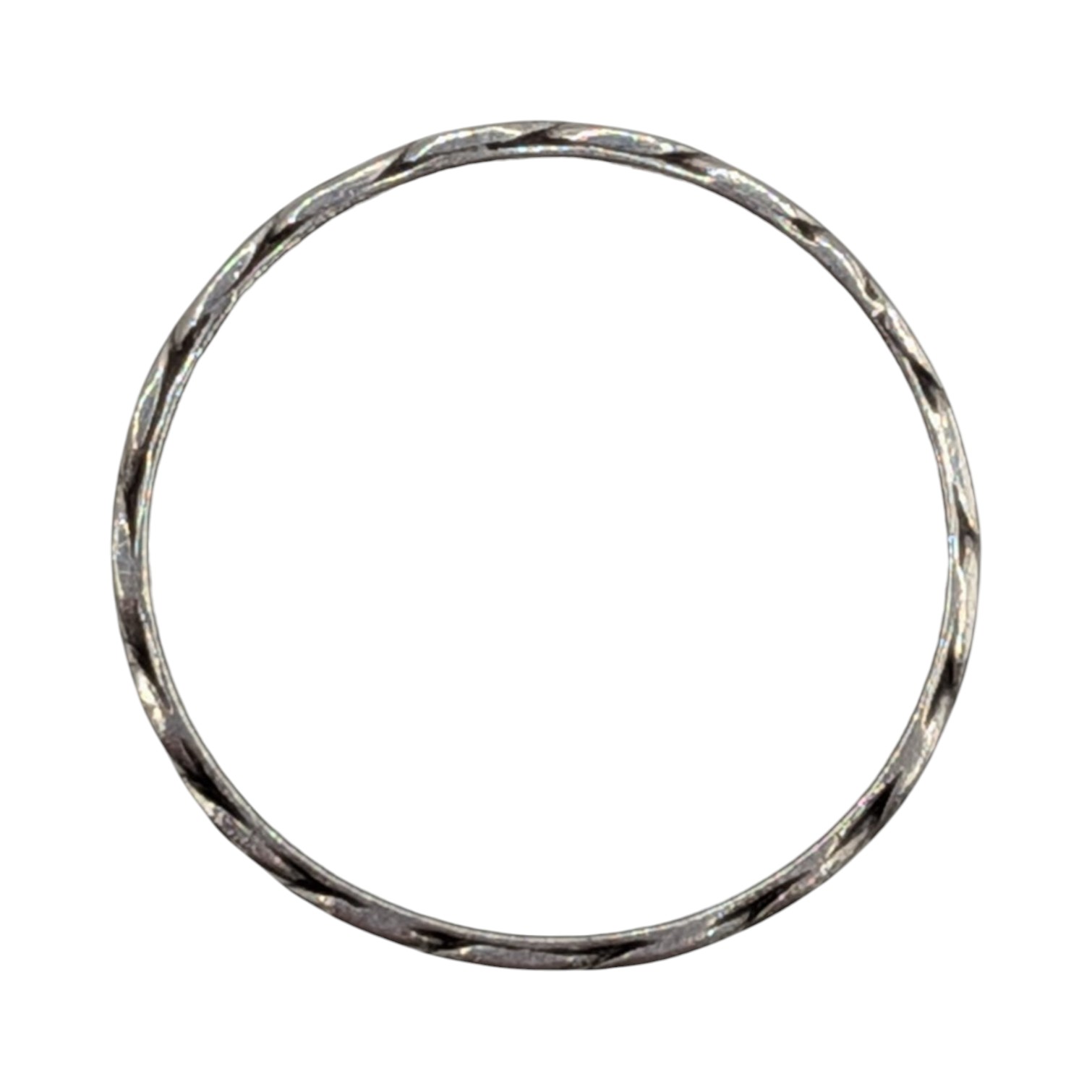 Sterling Silver Woven Wide Band Ring Size 7.5