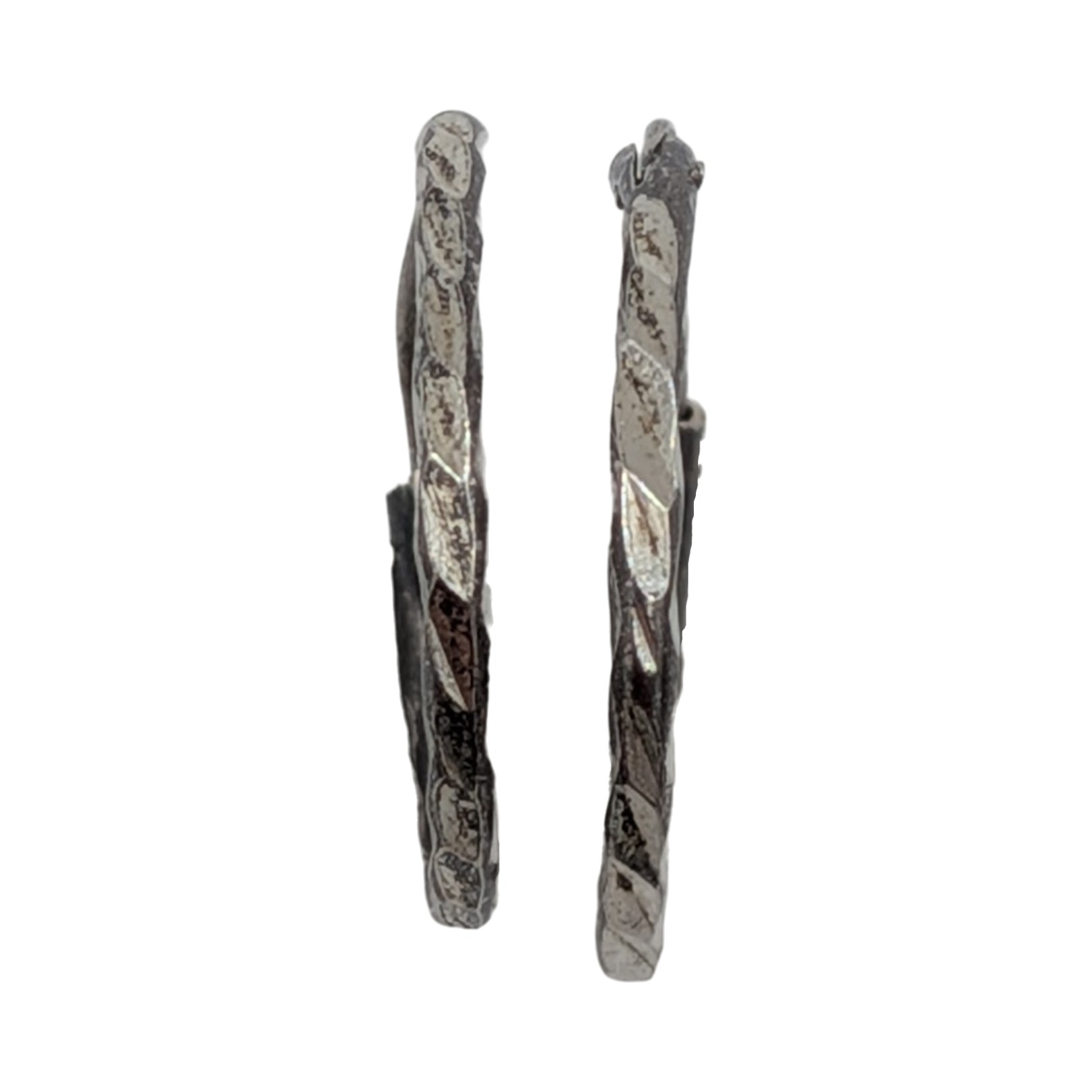 Sterling Silver Textured Endless Hoop Earrings