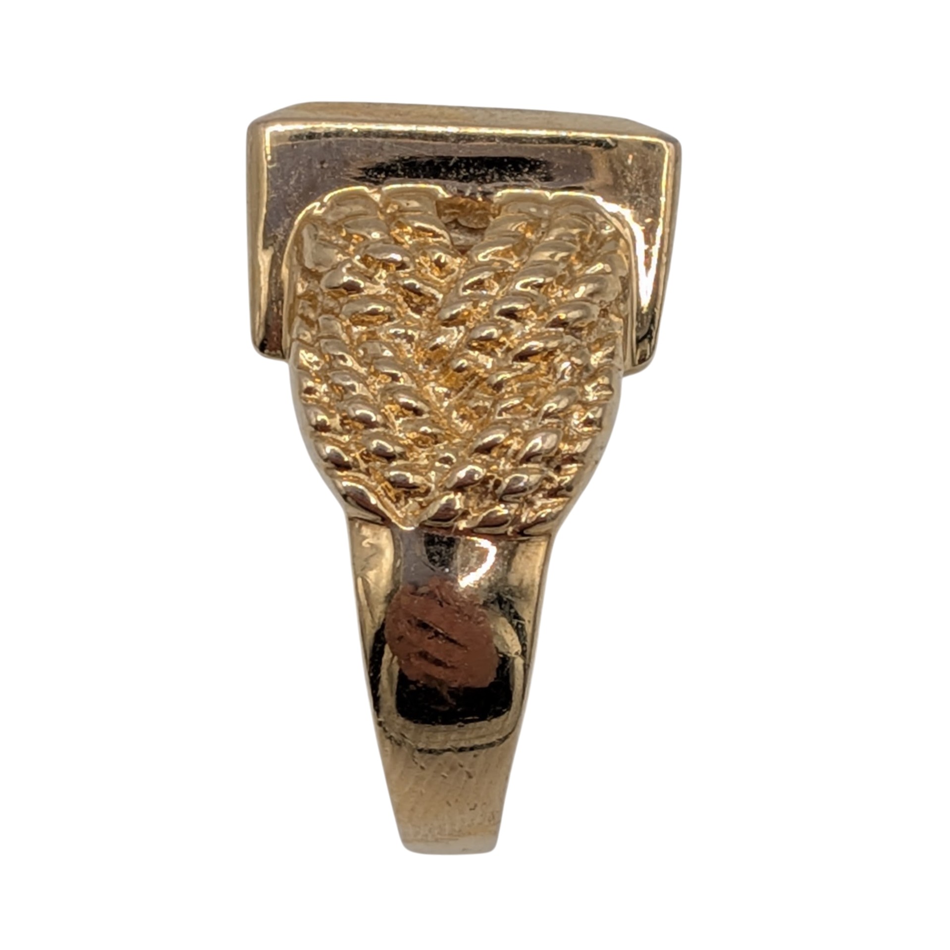 Ross Simons Gold Over Sterling Silver Orange CZ Braided Rope Detail Ring Size 7