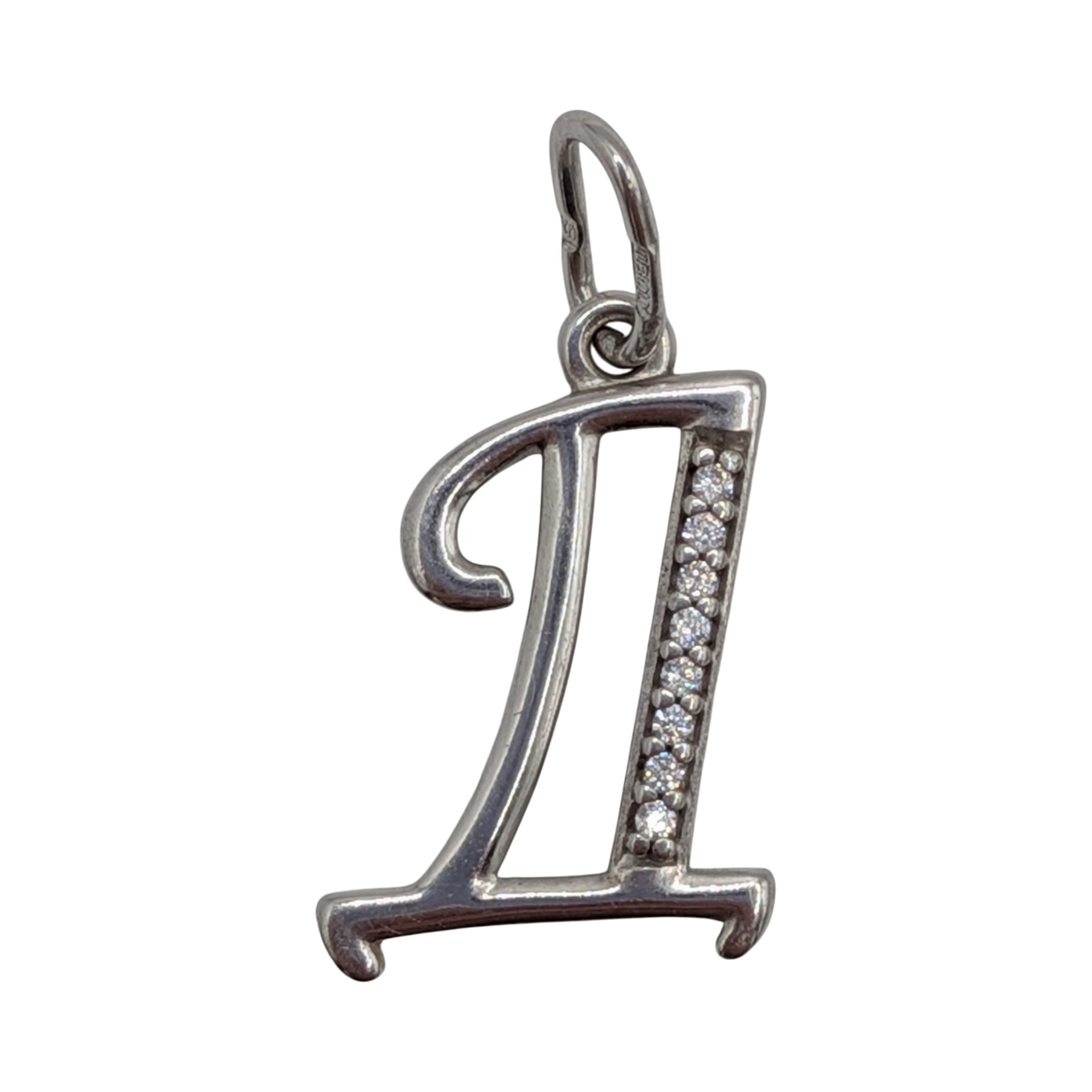 Sokolov 800 Silver CZ Russian Letter Pendant