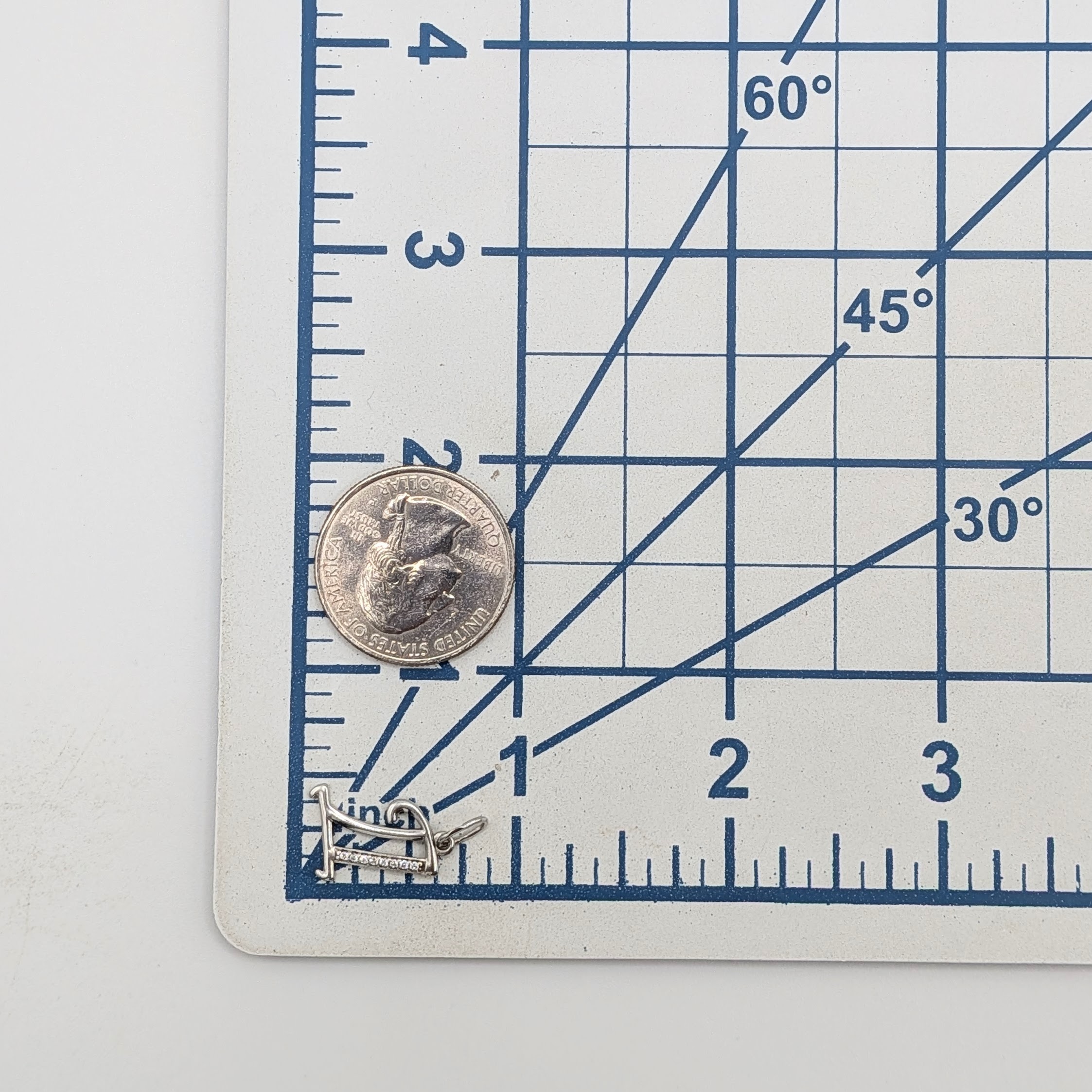 Sokolov 800 Silver CZ Russian Letter Pendant
