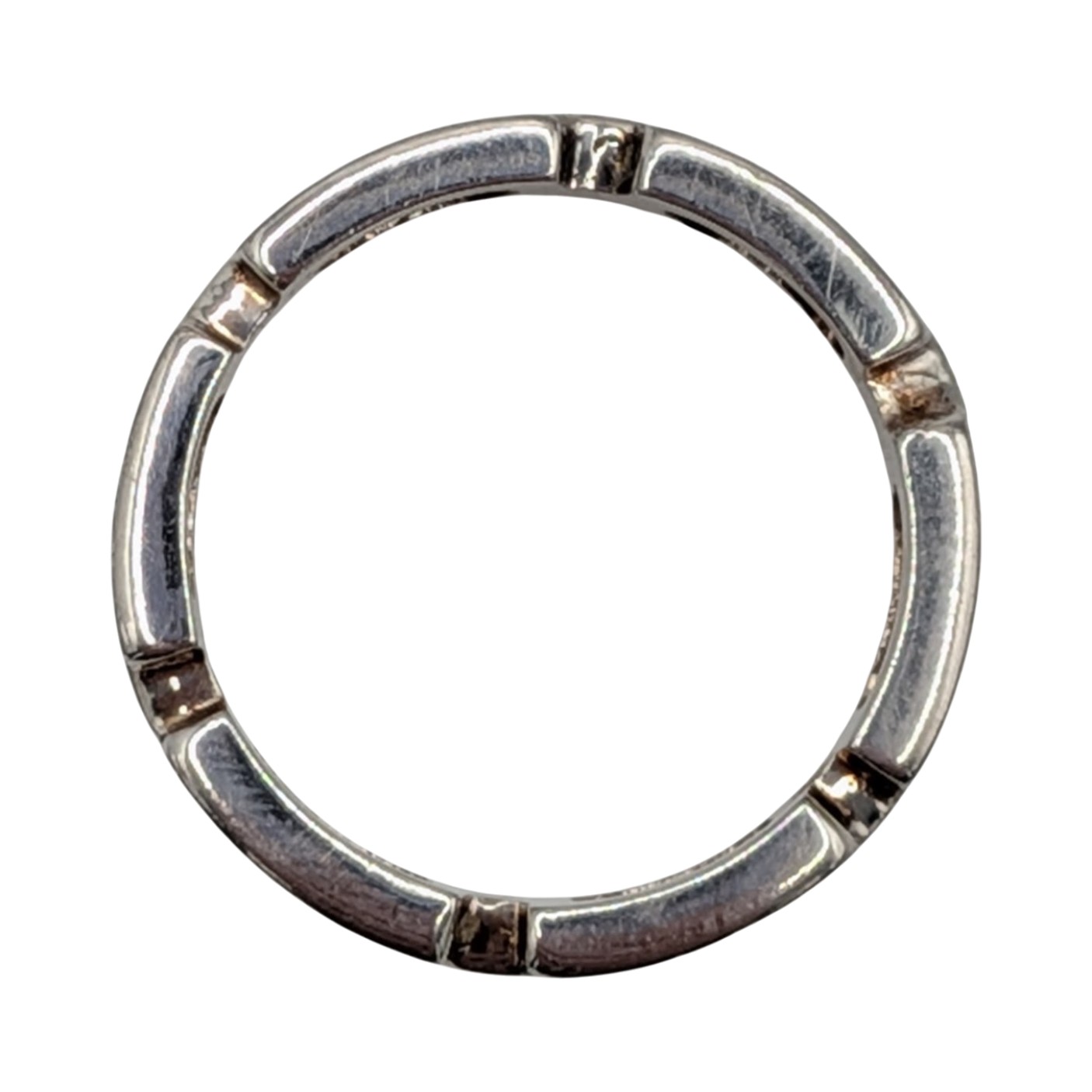 Sterling Silver Open Chain Link Band Ring Size 9