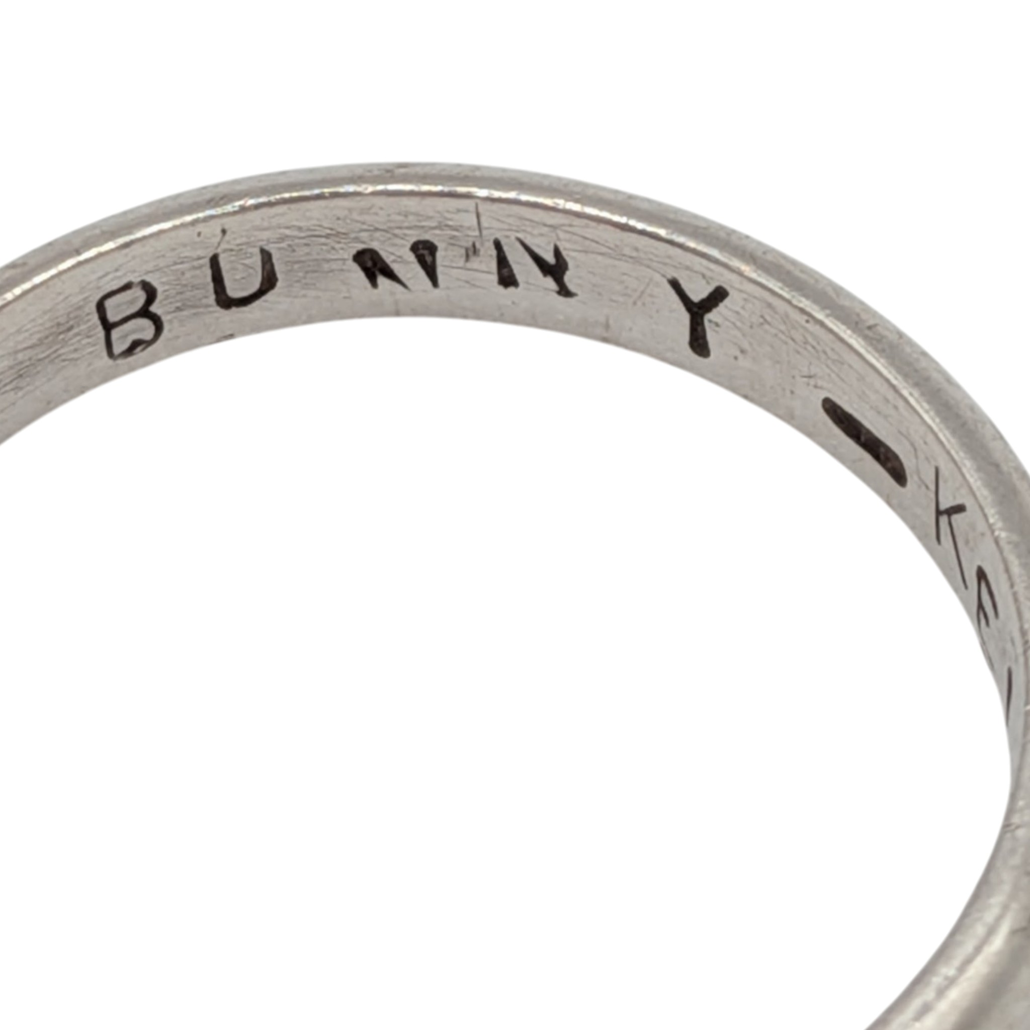 Signed Sterling Silver Internally Stamped Band Ring Size 7.25