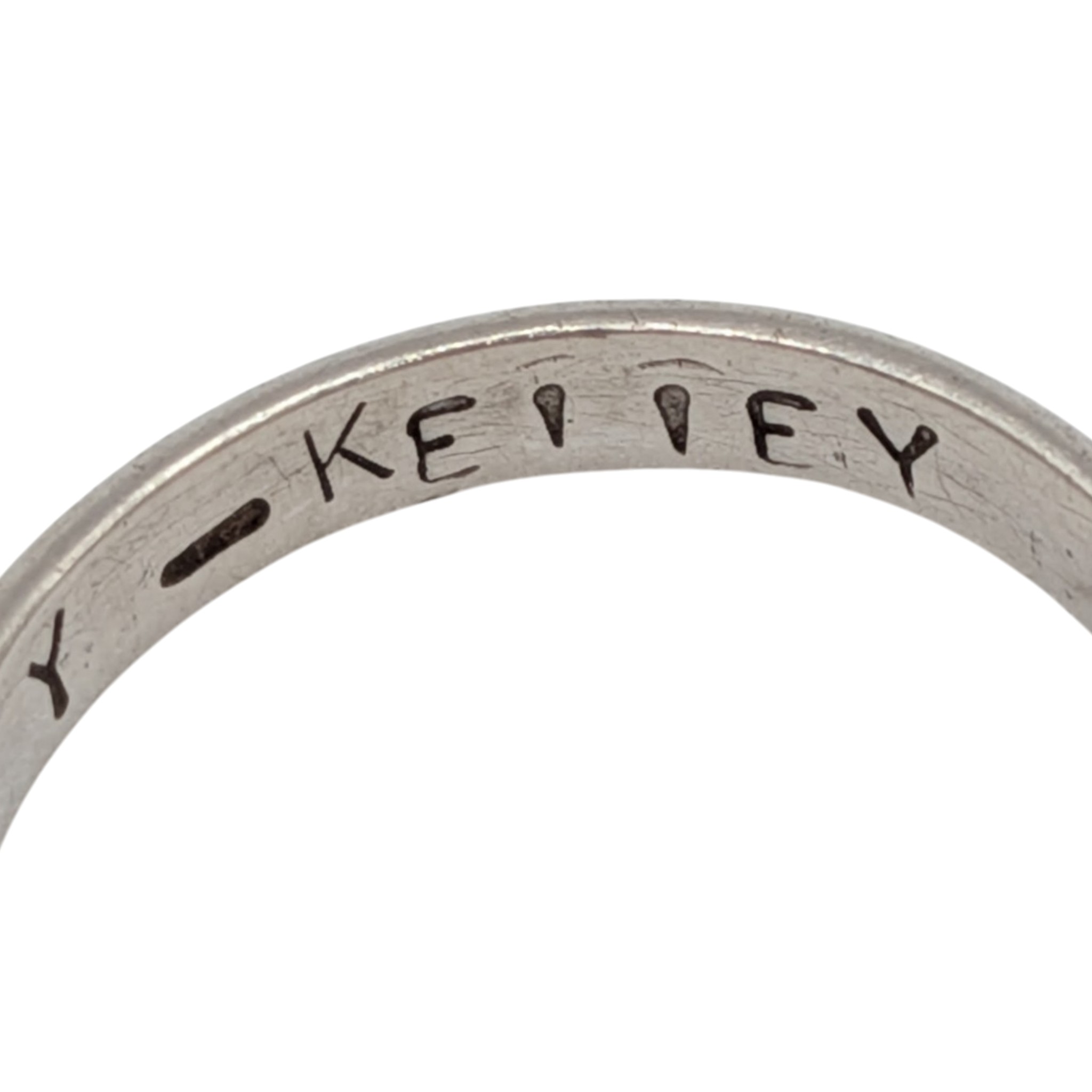 Signed Sterling Silver Internally Stamped Band Ring Size 7.25