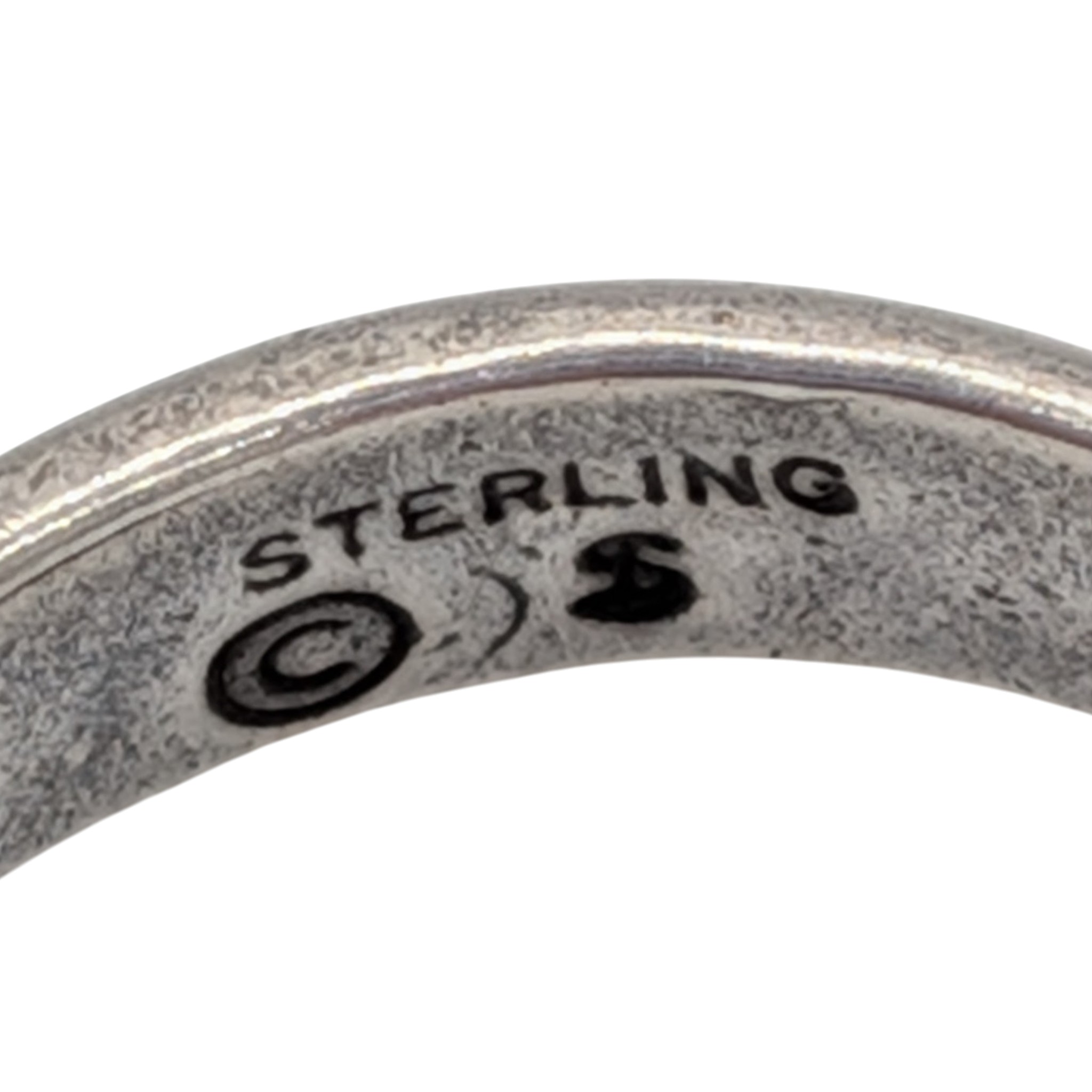Signed Sterling Silver Celtic Knot Twist Band Ring Size 6.75