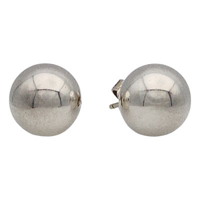 Tiffany & Co. Sterling Hardwear Bead Earrings, 4mm - 4.7g, comes with Tiffany pouch as shown