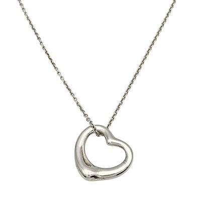 Tiffany & Co. Elsa Peretti Sterling Open Heart Necklace. Tiffany & Co. Elsa Peretti Sterling 