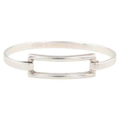 Tiffany & Co. Sterling Open Rectangle Bangle Bracelet. Tiffany & Co. 2003 Sterling Open 