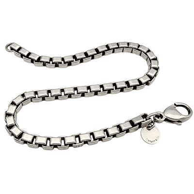 Tiffany & Co. Sterling Box Chain Bracelet, 4mm, 7.75" - 15.4g