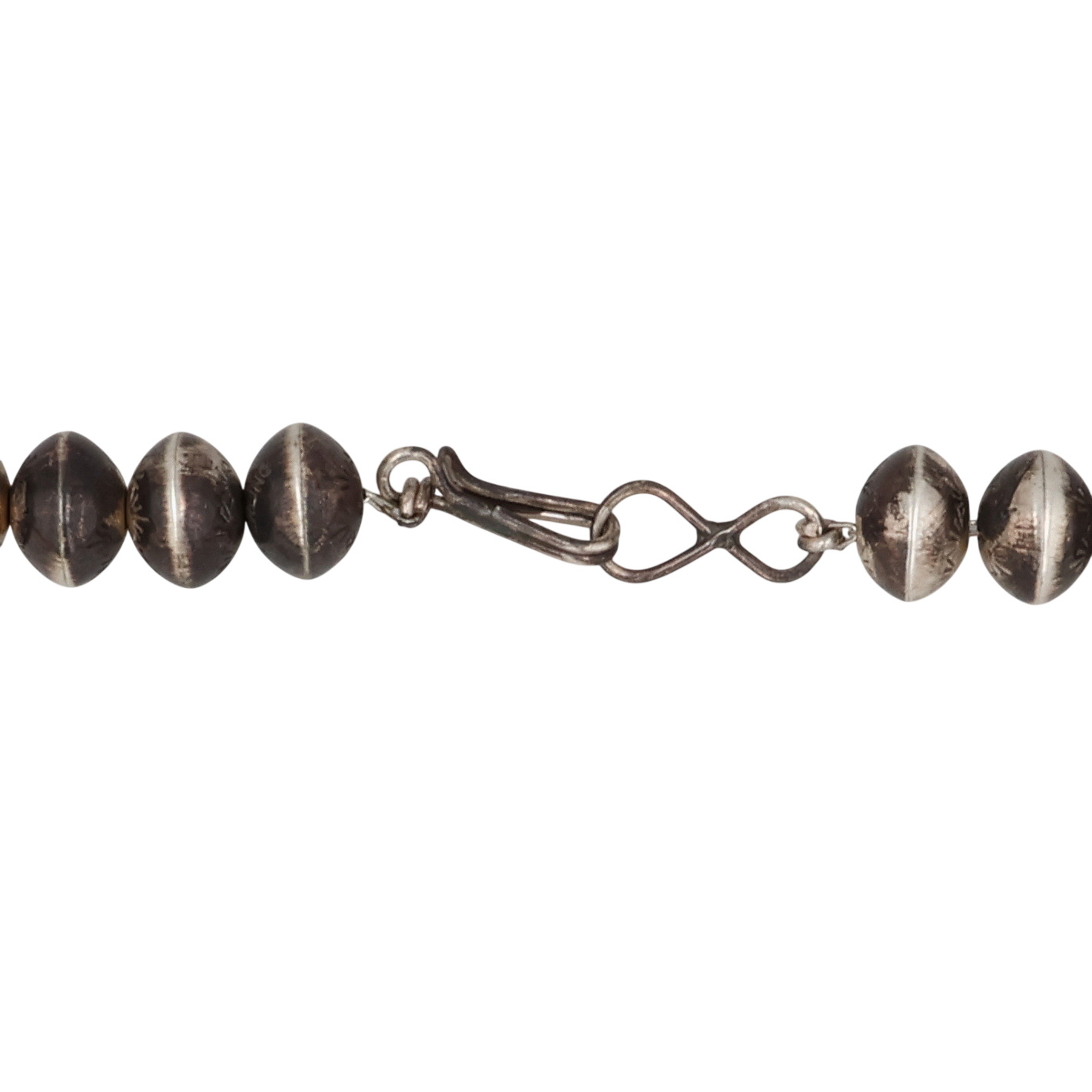 Vintage Navajo Sterling Squash Blossom Necklace