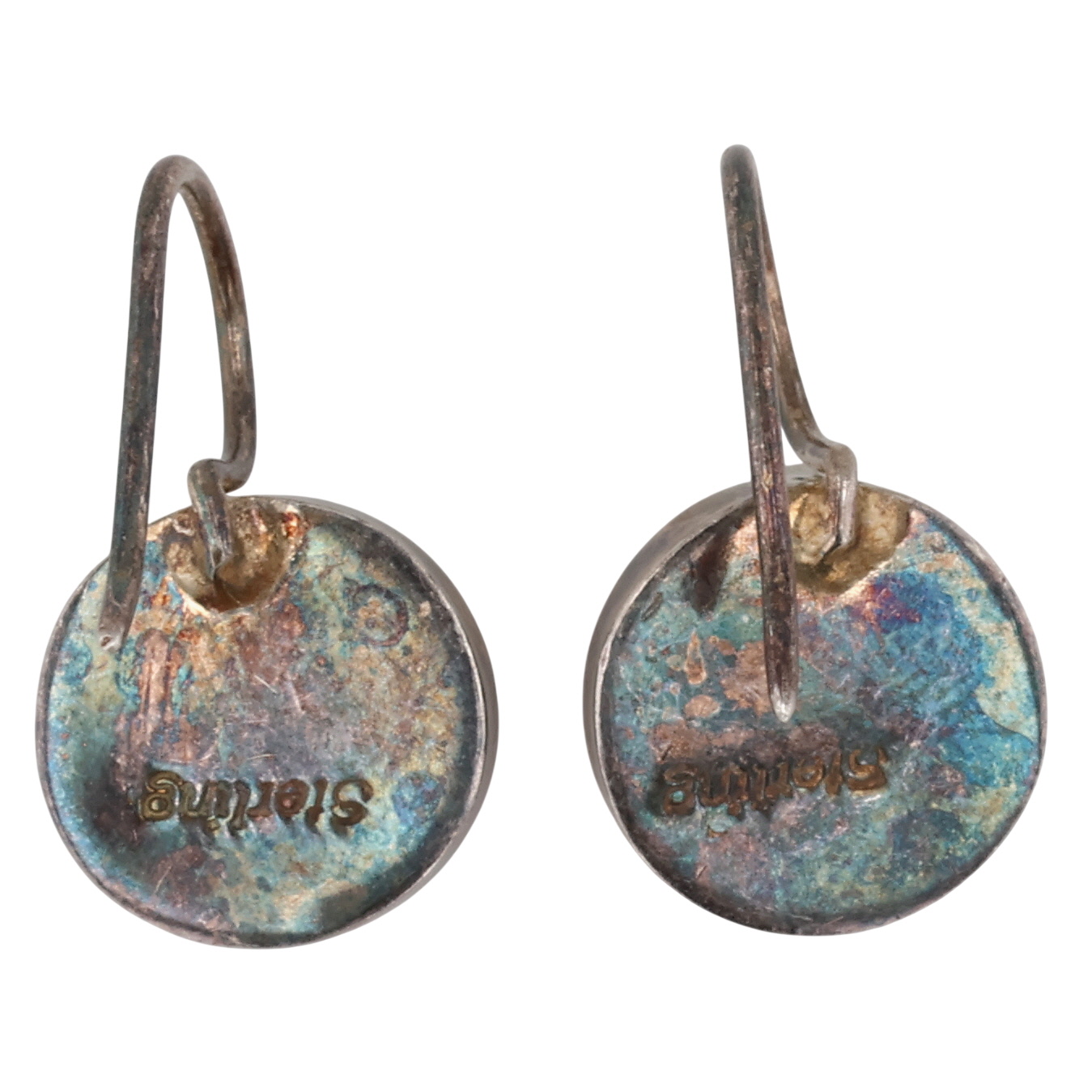 Navajo Sterling Coral Earrings