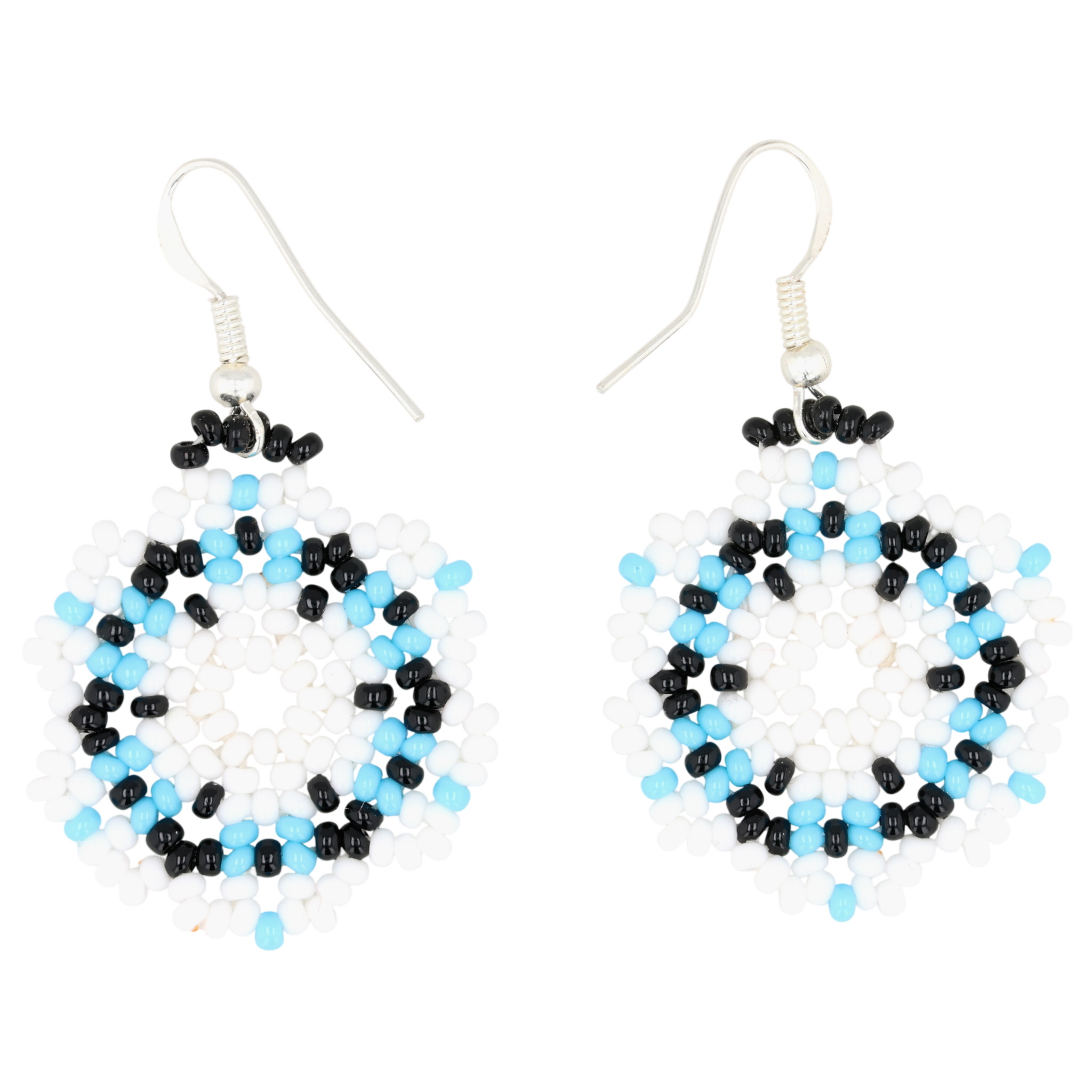 Sharon Bennett Navajo Sterling Bead Earrings