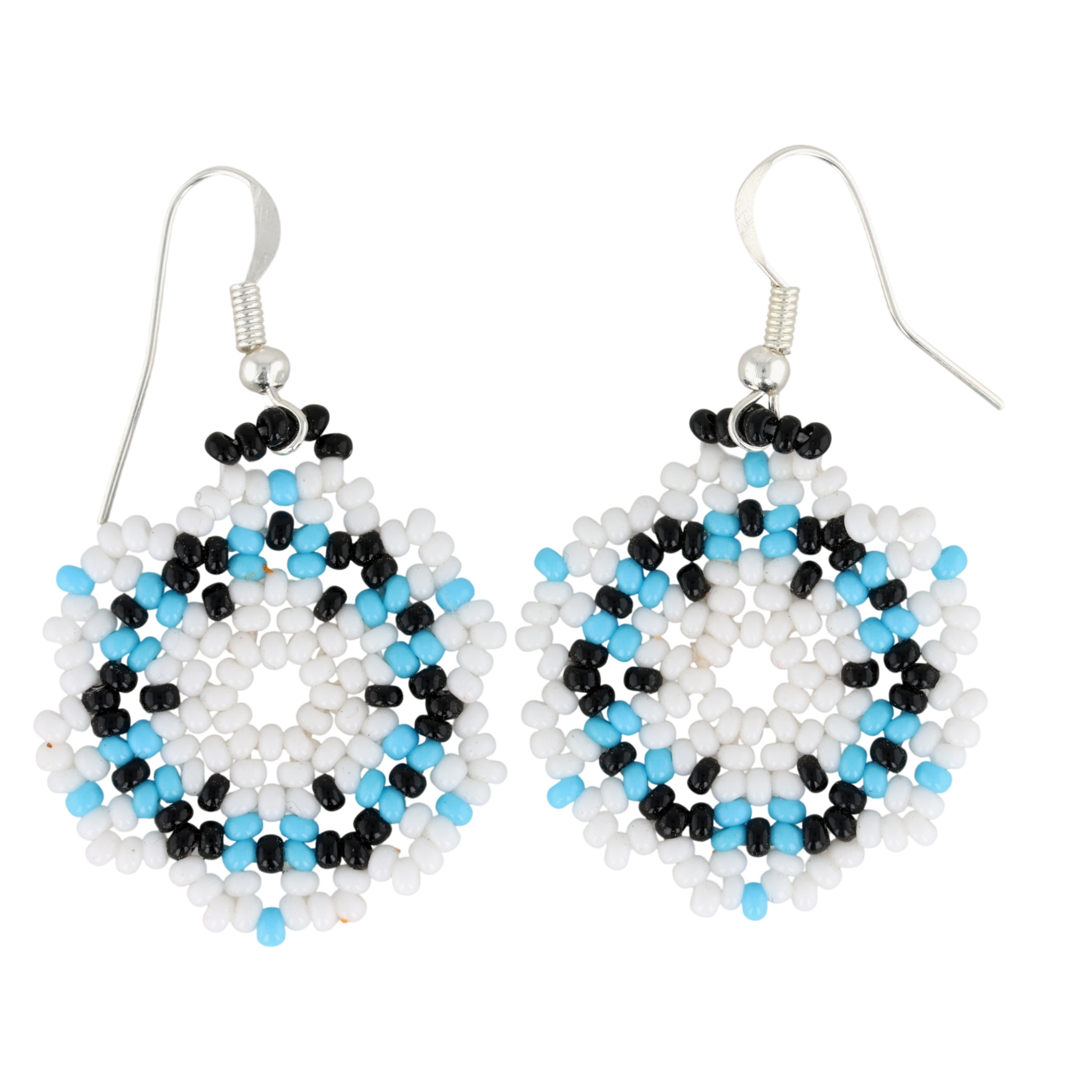 Sharon Bennett Navajo Sterling Bead Earrings