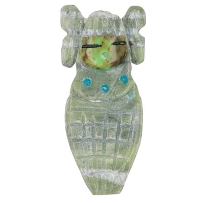 Award Winning Artist Stacey Turpen Navajo Multi-Stone Corn Maiden Fetish Carving / 3g / 