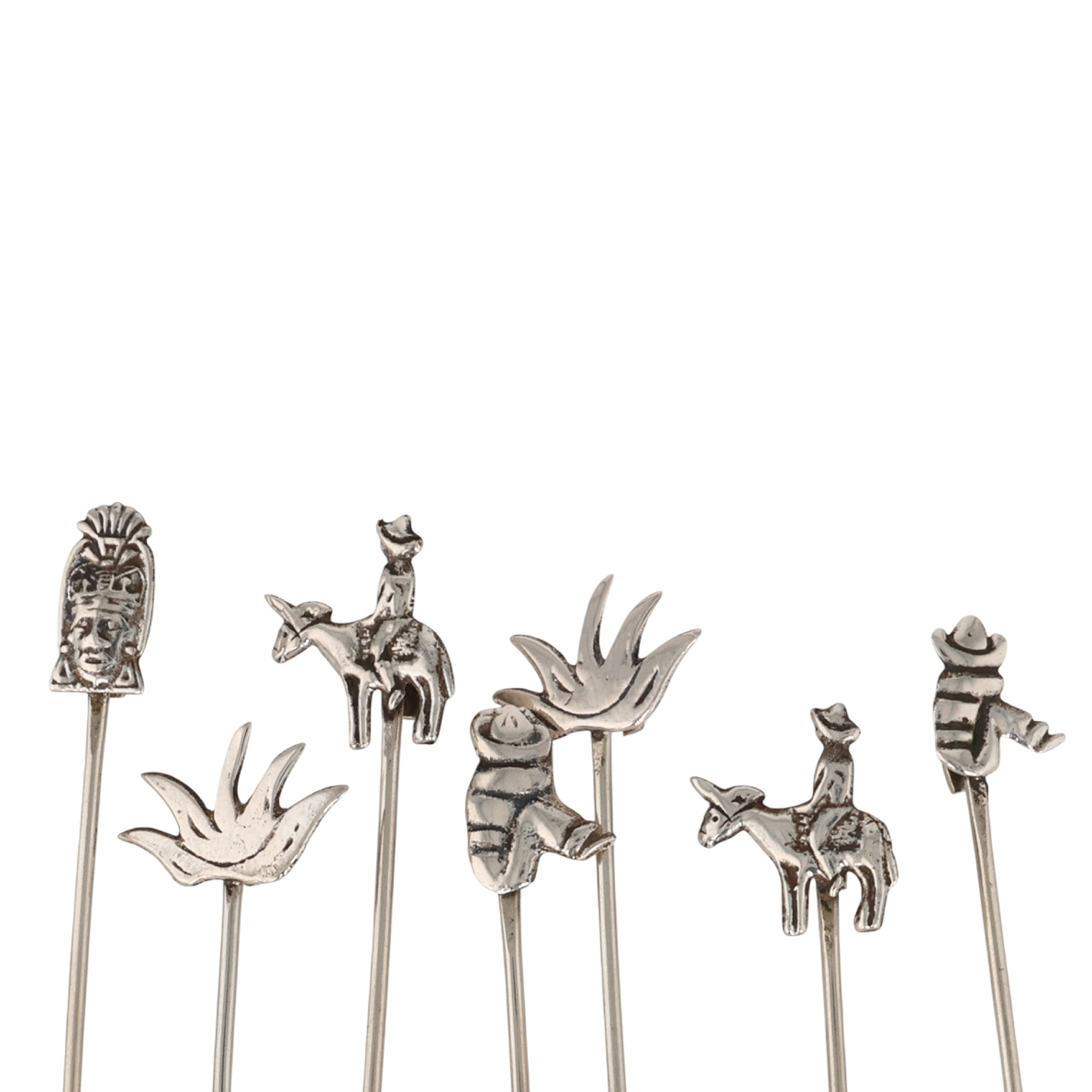 Mexico Sterling Figural Hors d'Oeuvre Picks