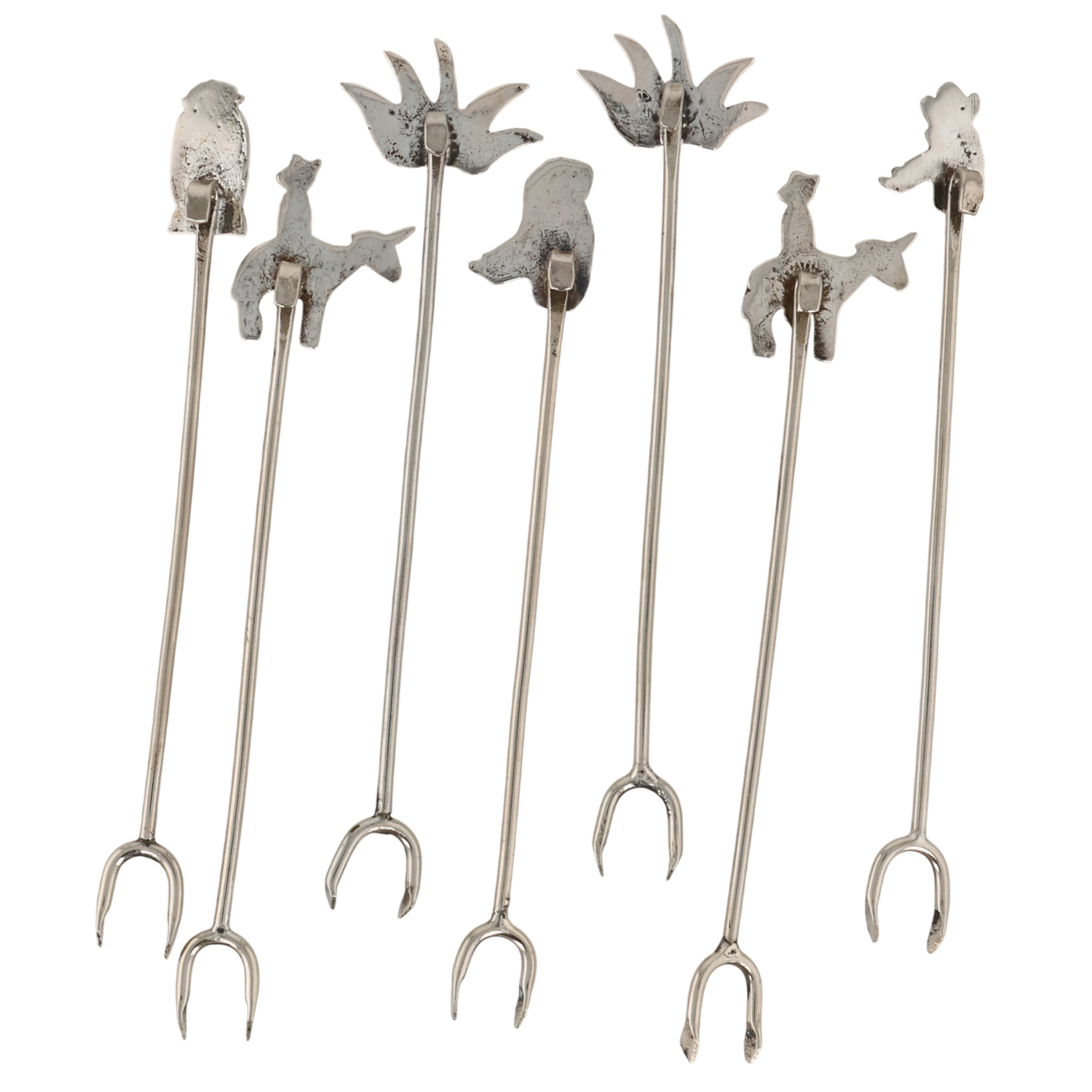 Mexico Sterling Figural Hors d'Oeuvre Picks