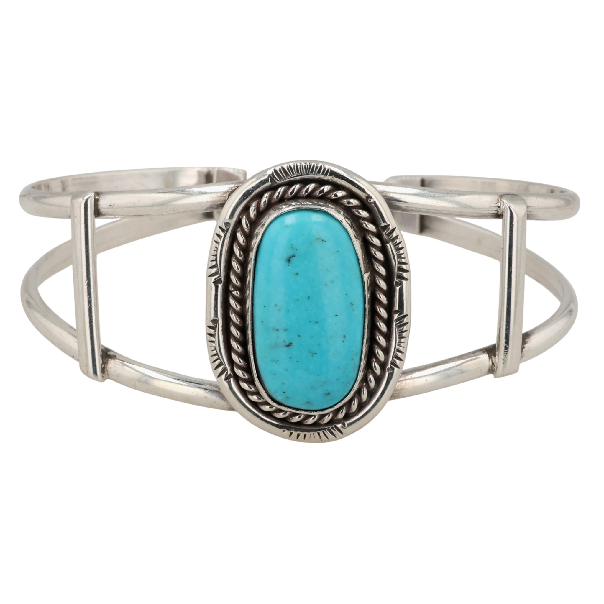 Navajo Sterling Turquoise Cuff Bracelet