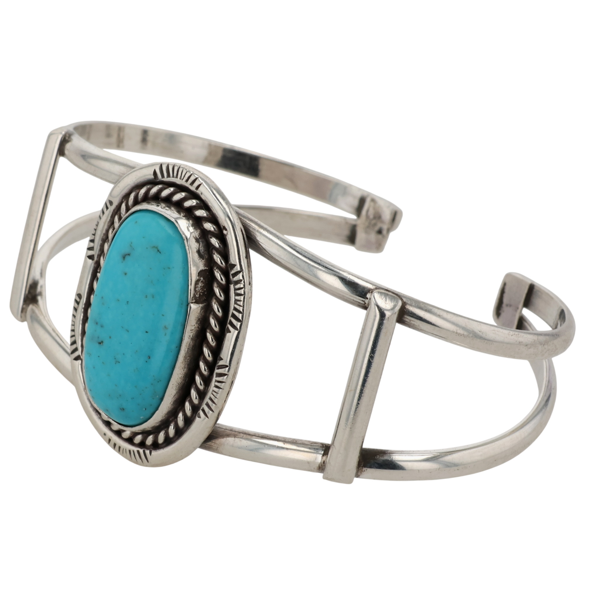 Navajo Sterling Turquoise Cuff Bracelet