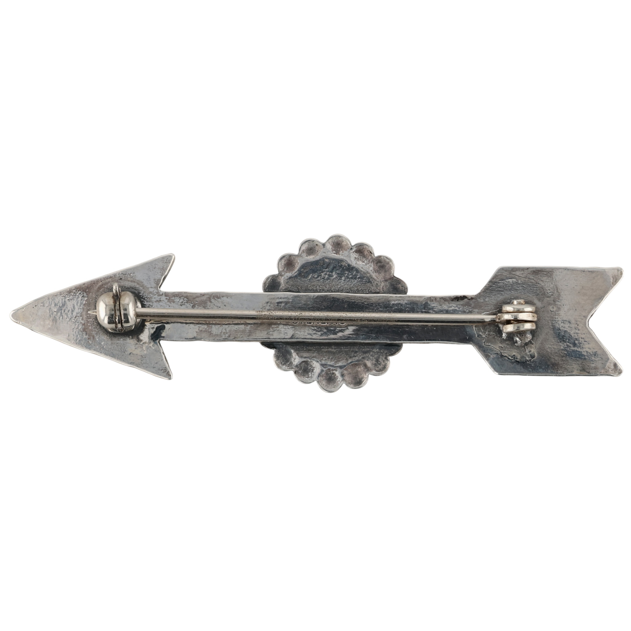 Vintage Navajo Sterling Stamped Arrow Brooch