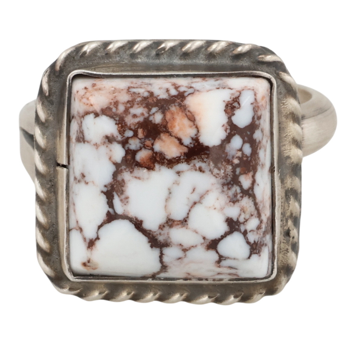 Donovan Nez Navajo Sterling Wild Horse Magnesite Adjustable Ring