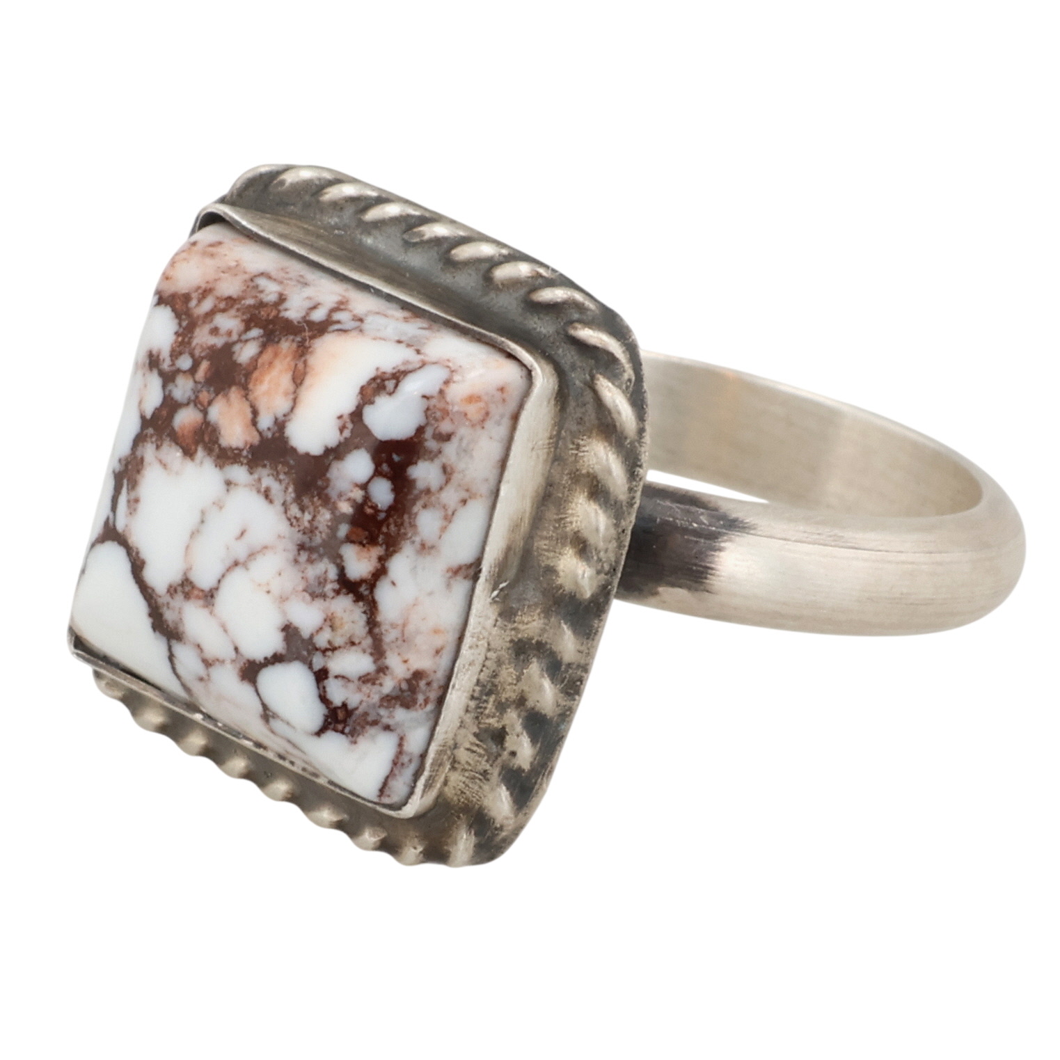 Donovan Nez Navajo Sterling Wild Horse Magnesite Adjustable Ring