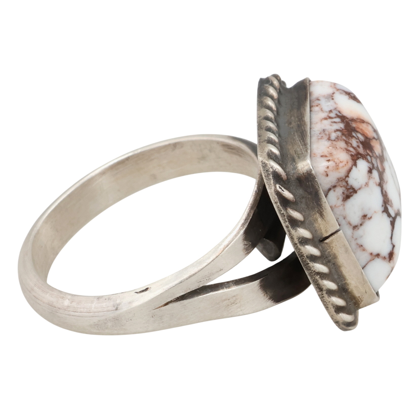 Donovan Nez Navajo Sterling Wild Horse Magnesite Adjustable Ring