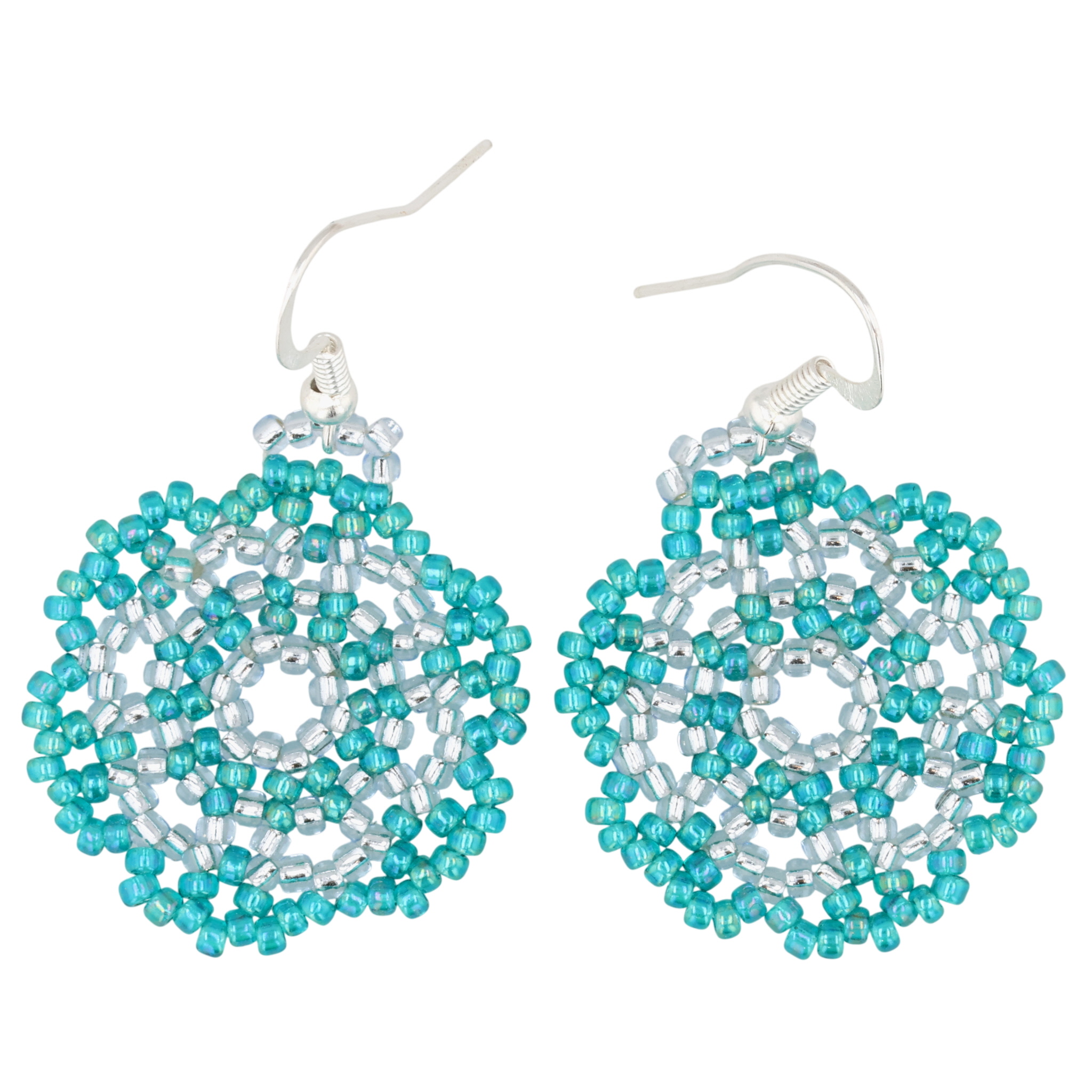 Sharon Bennett Navajo Sterling Bead Earrings