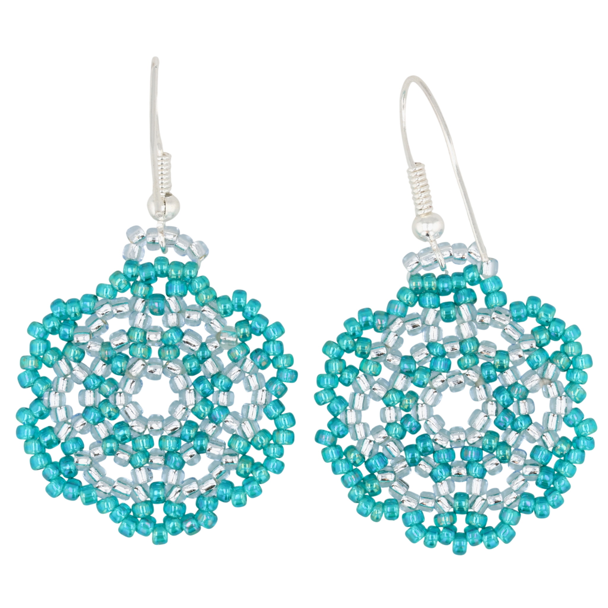Sharon Bennett Navajo Sterling Bead Earrings