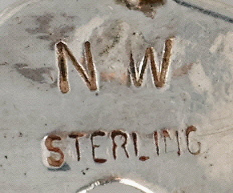 Norman Woody Navajo Sterling Stamped Bear Pendant