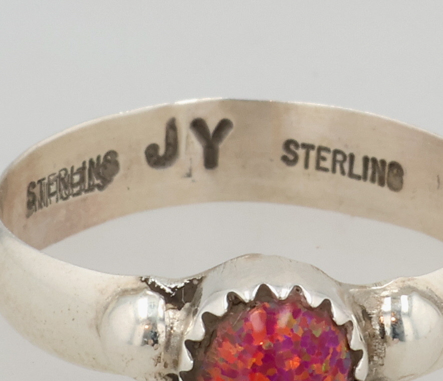 Jason Yazzie Navajo Sterling Opal Ring Sz 8