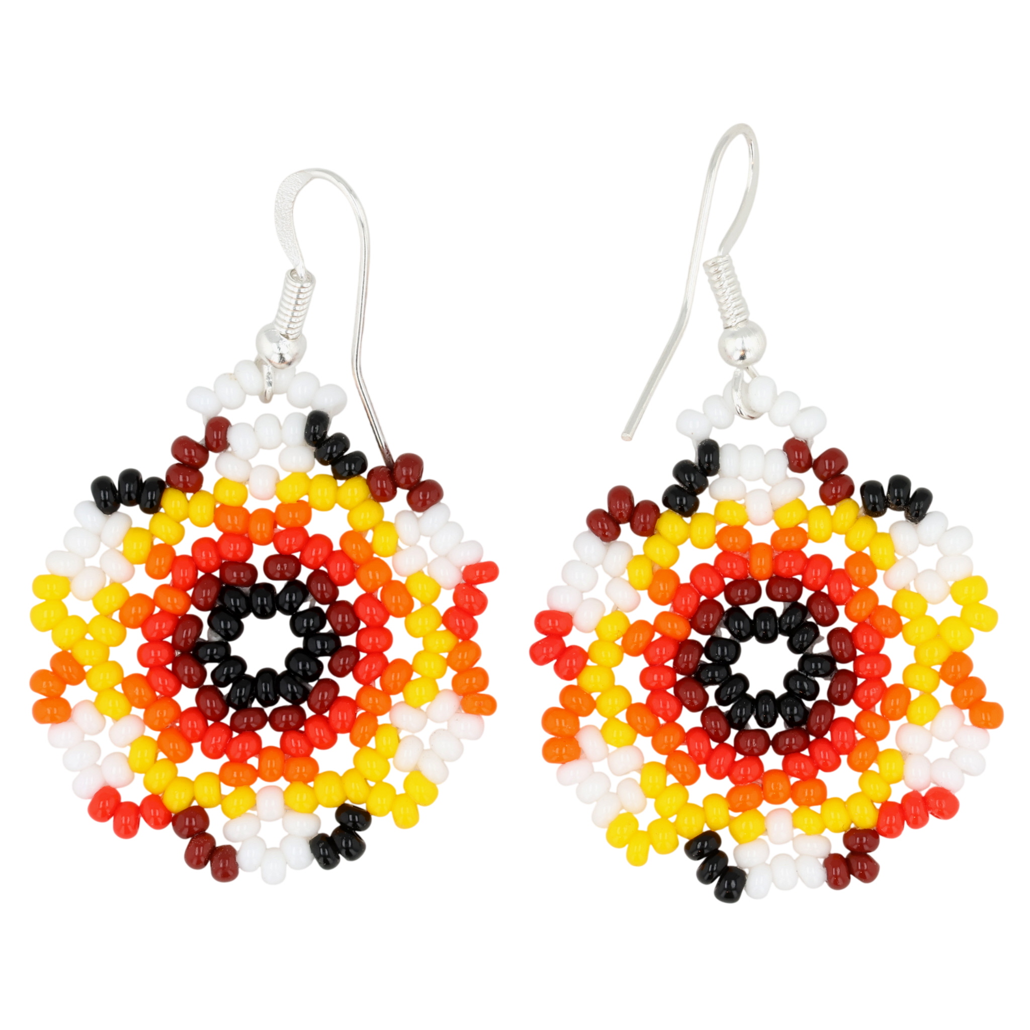 Sharon Bennett Navajo Sterling Bead Earrings