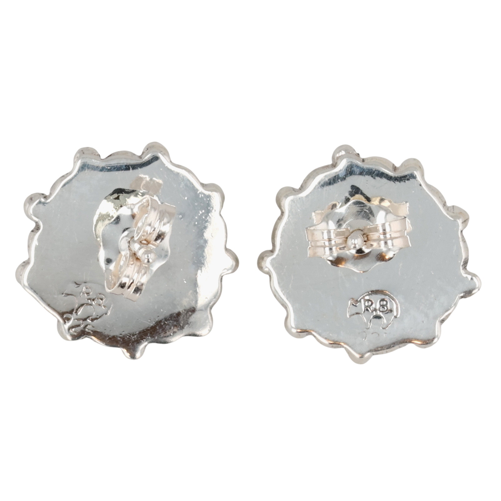 Theresa Smith Navajo Sterling Kingman Turquoise Earrings