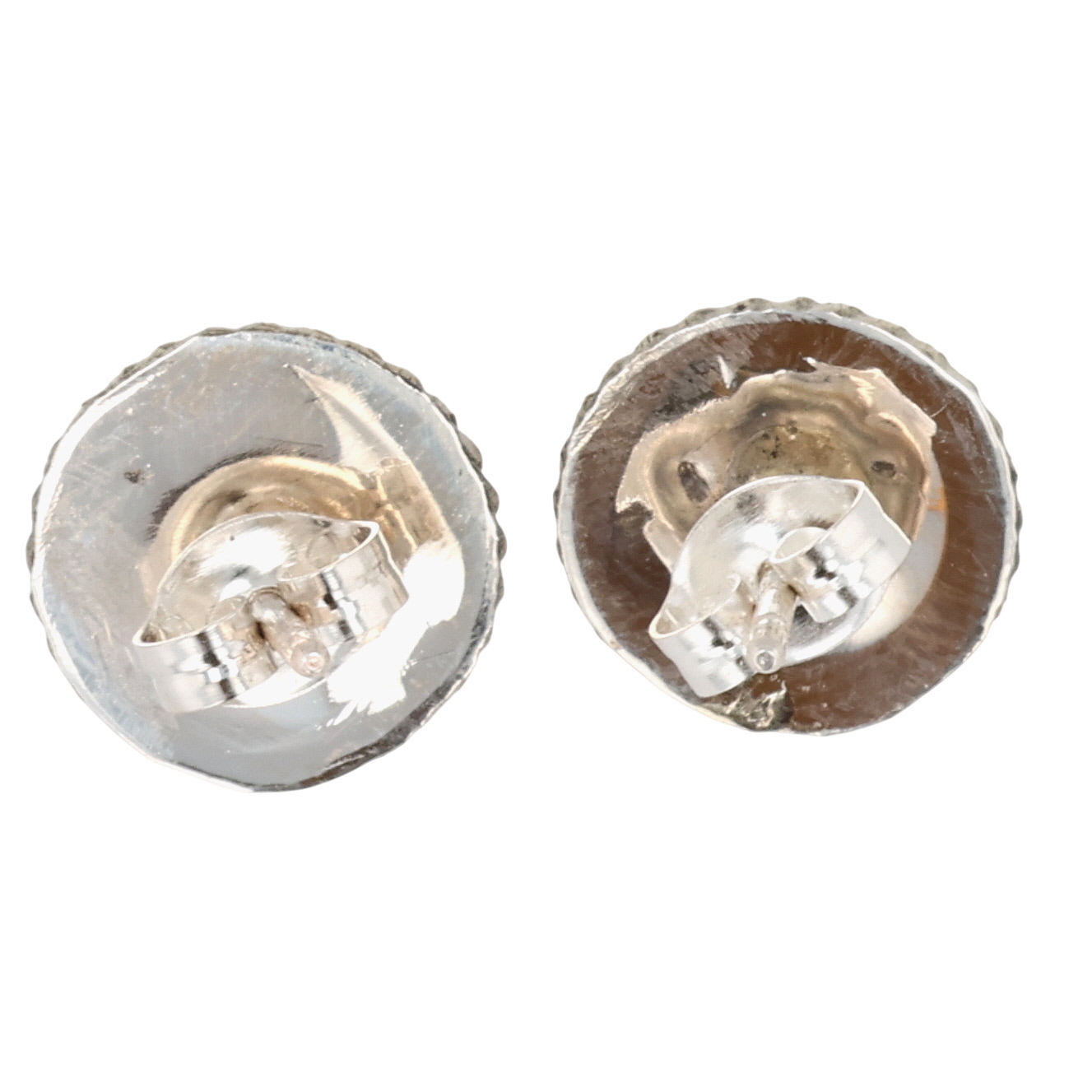 Esther White Navajo Sterling Purple Spiny Oyster Earrings