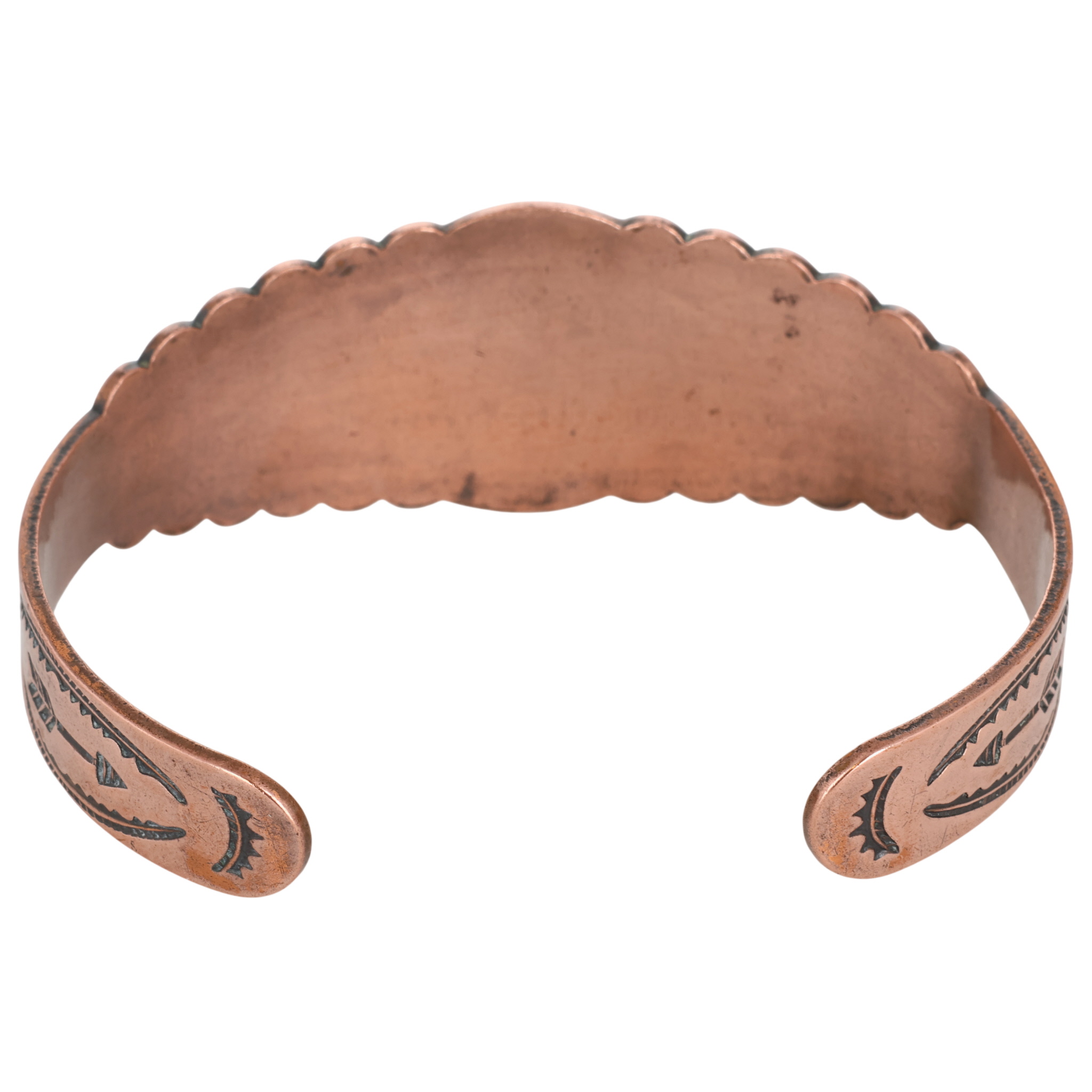 Navajo Copper Stamp Work Cuff Bracelet