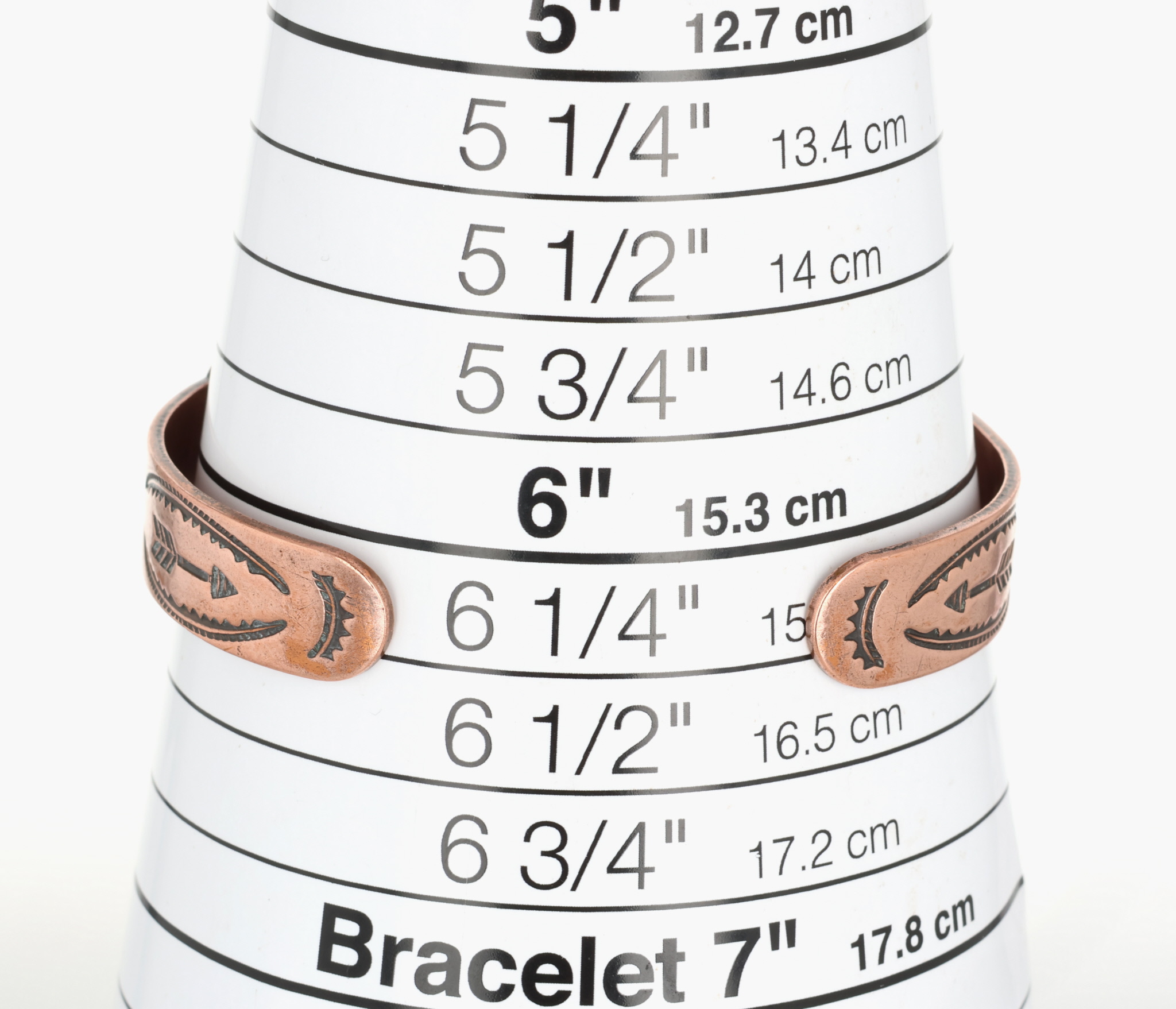 Navajo Copper Stamp Work Cuff Bracelet