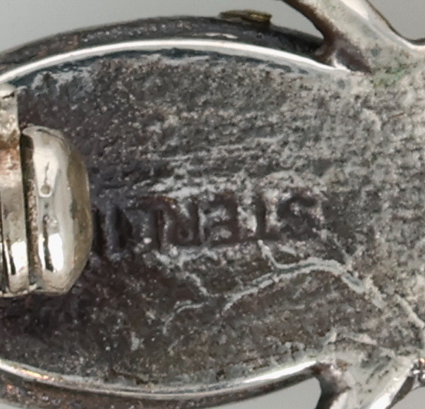 Navajo Sterling Turquoise Beetle Brooch