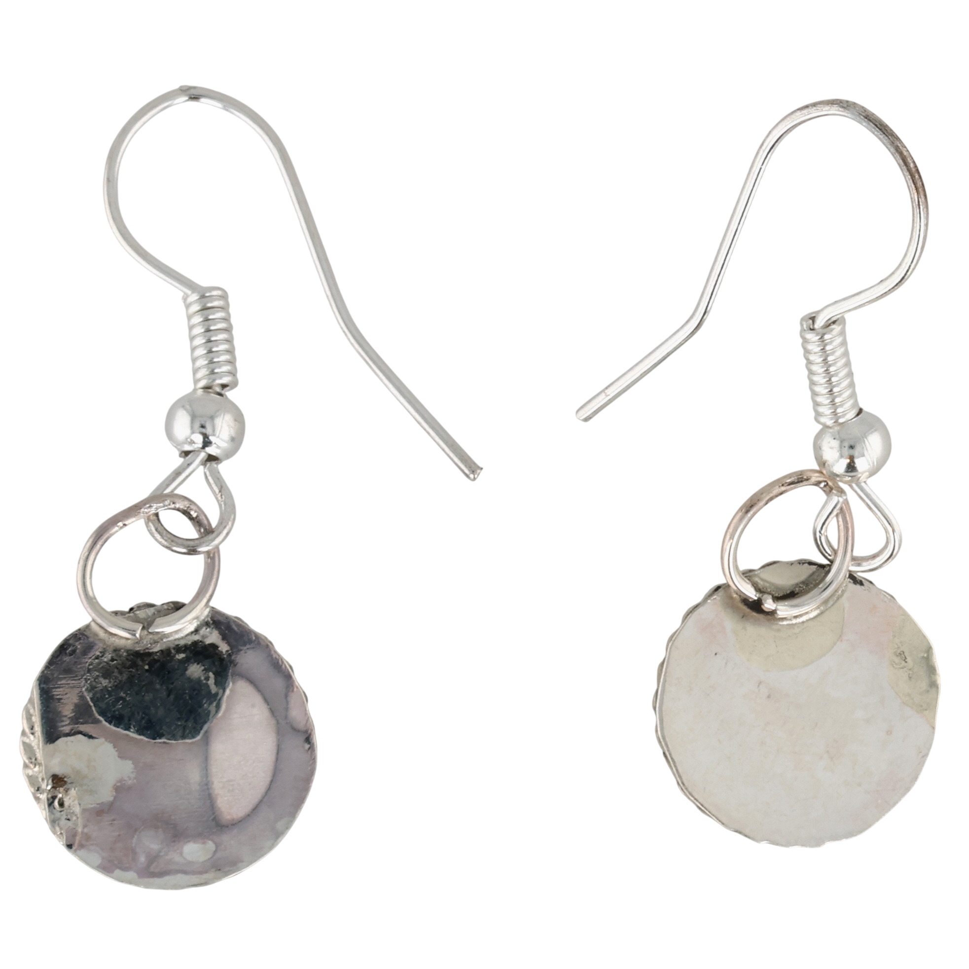 Esther White Navajo Sterling Opal Earrings