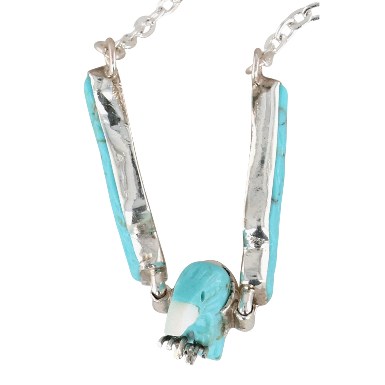 Ben Livingston Navajo Sterling Turquoise Eagle Necklace