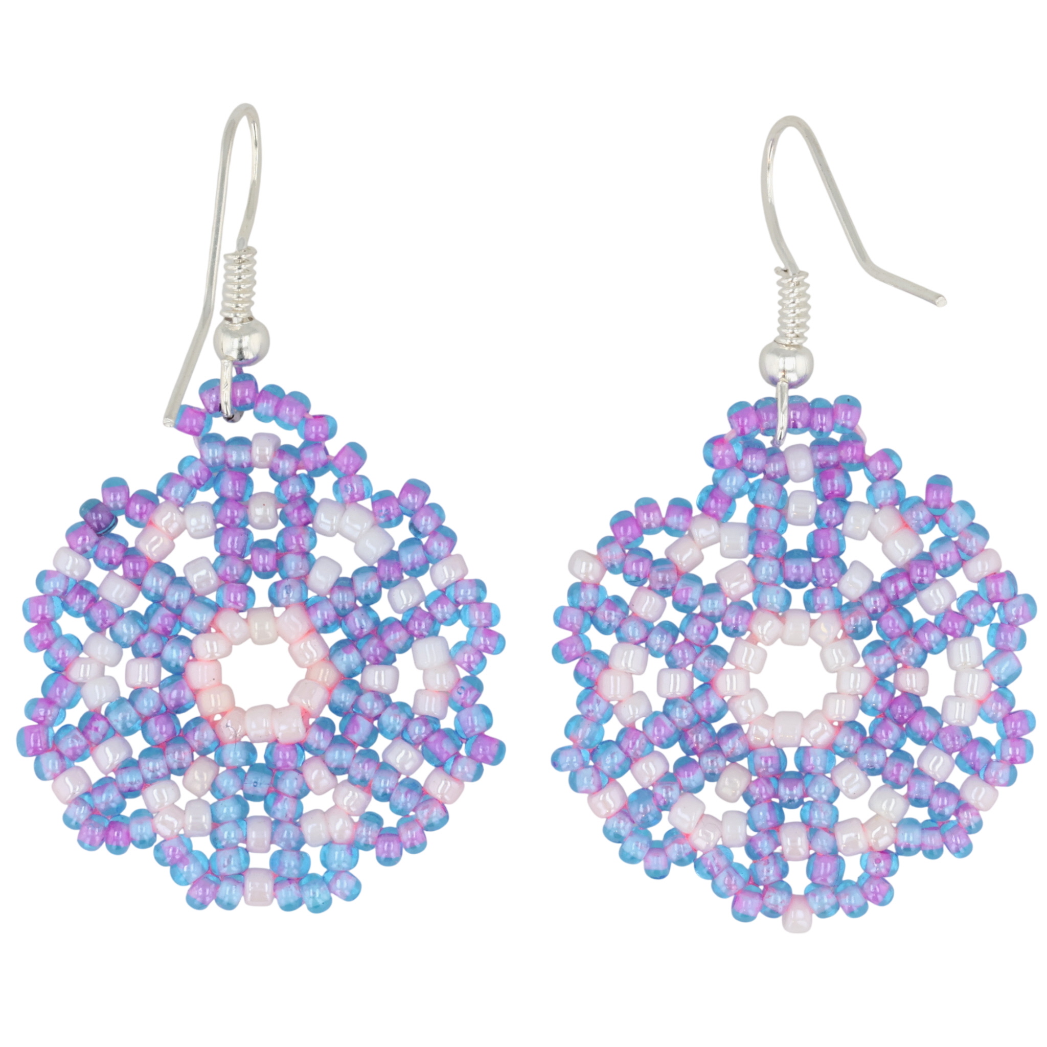 Sharon Bennett Navajo Sterling Bead Earrings