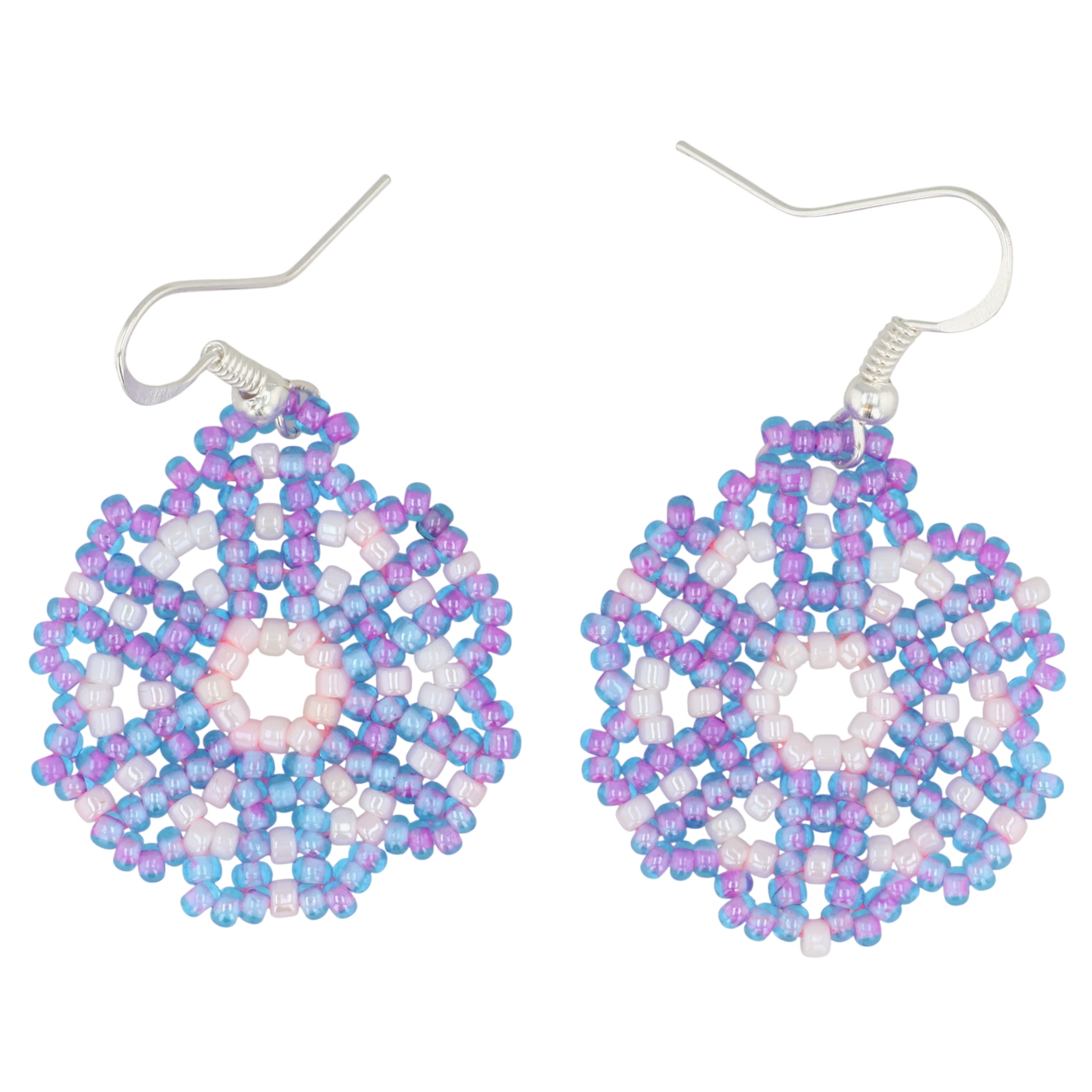 Sharon Bennett Navajo Sterling Bead Earrings