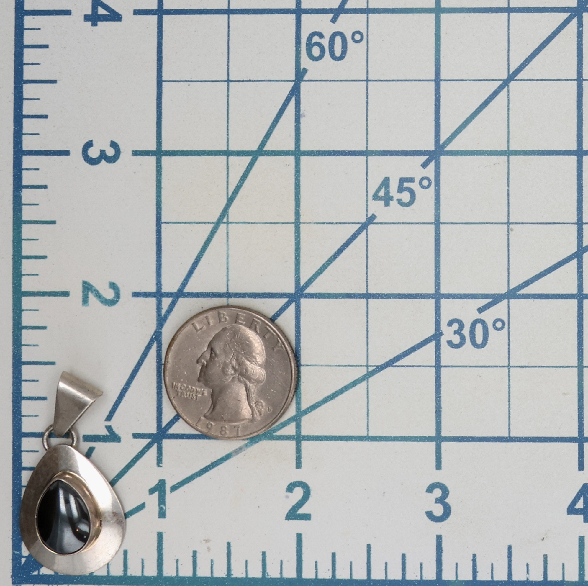 Sensa Eustace Zuni Sterling Hematite Pendant