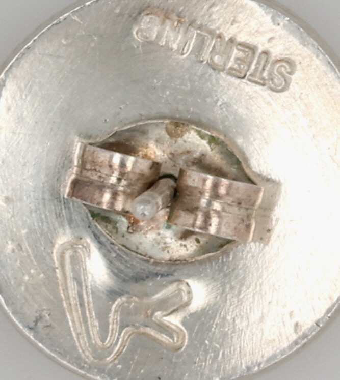 Signed Hopi Sterling Overlay Earrings
