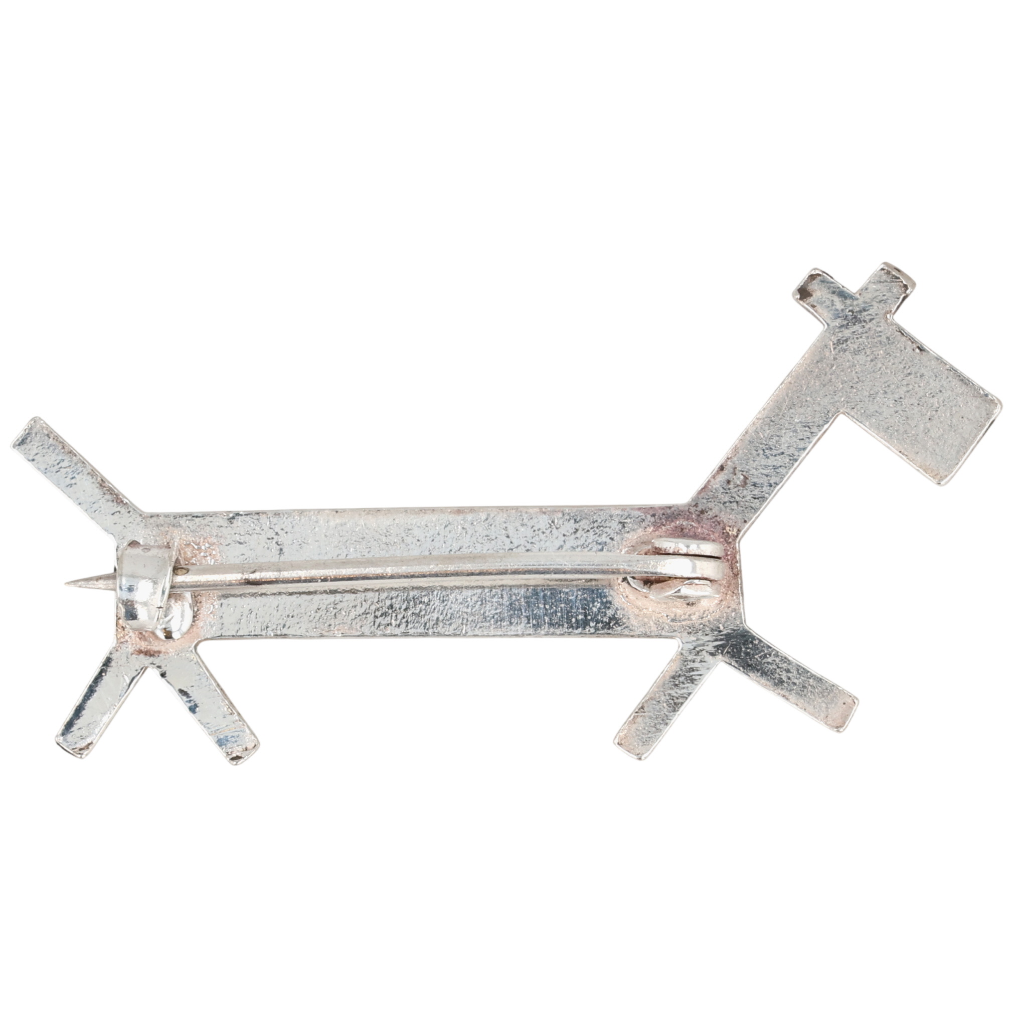 Pre-1940's Navajo Sterling Stamped Horse Brooch