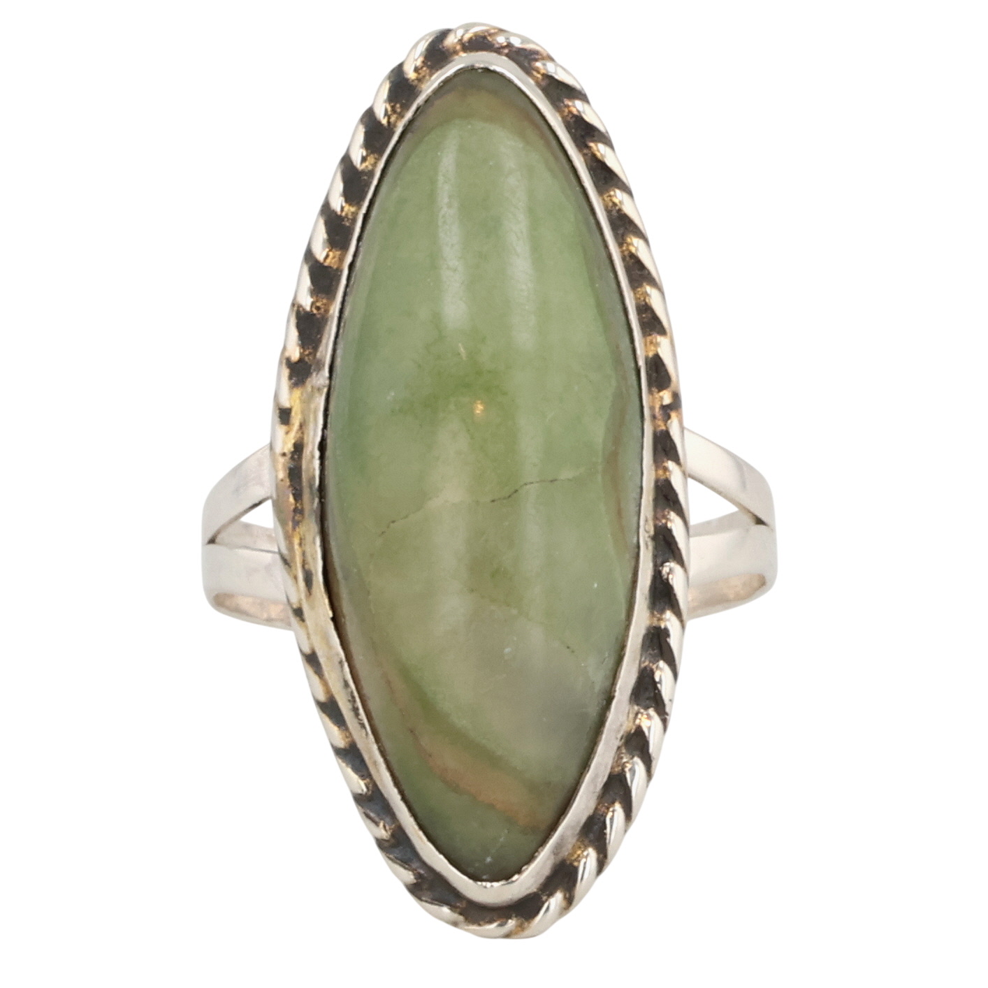 Navajo Sterling Agate Ring Sz 8