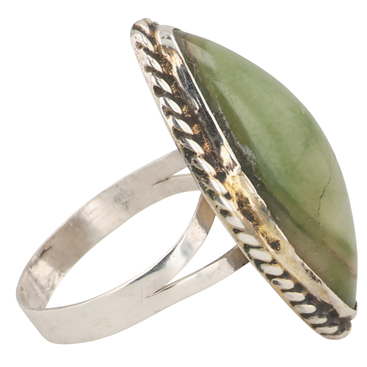 Navajo Sterling Agate Ring Sz 8
