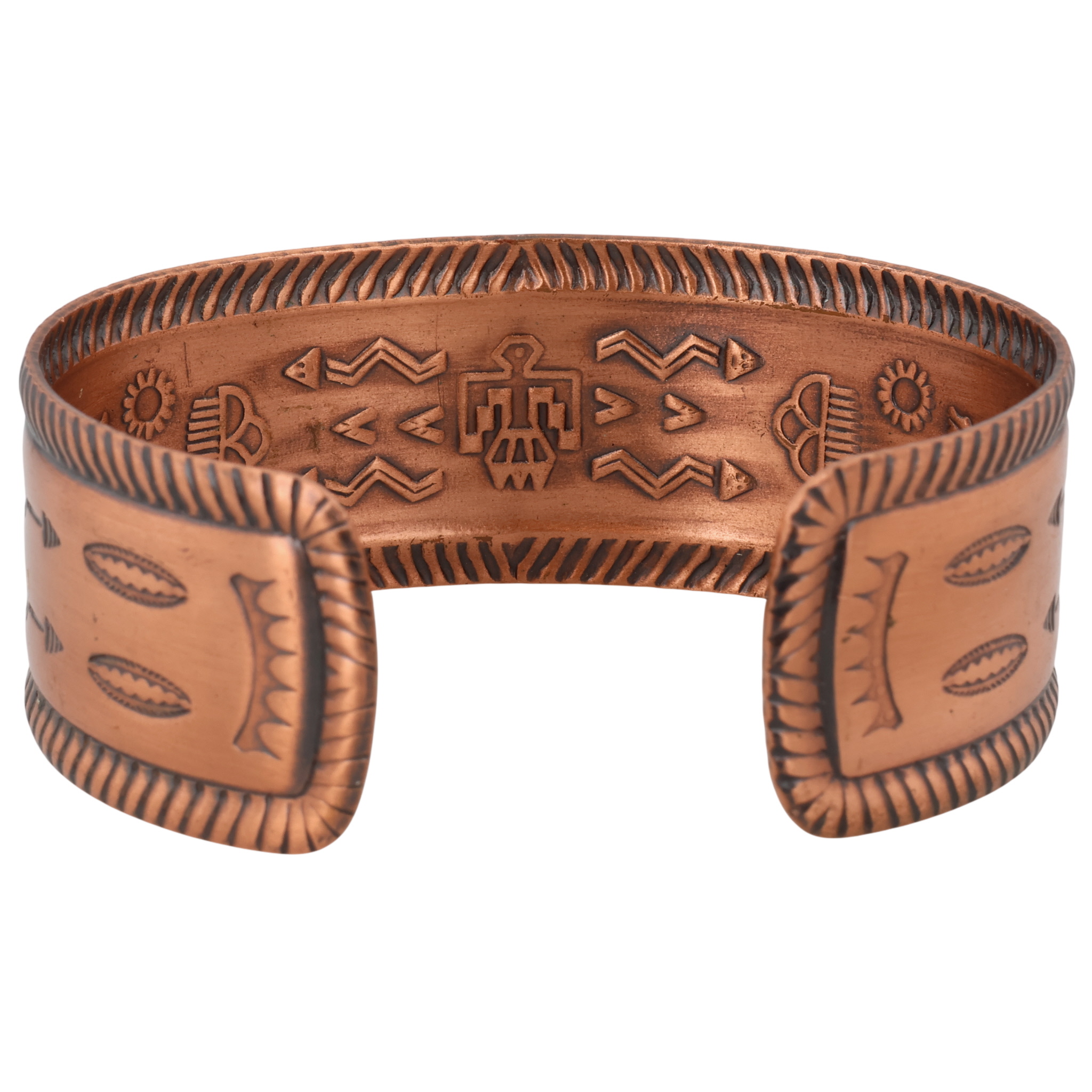 Wheeler Manufacturing Co. Copper Stamped Cuff Bracelet