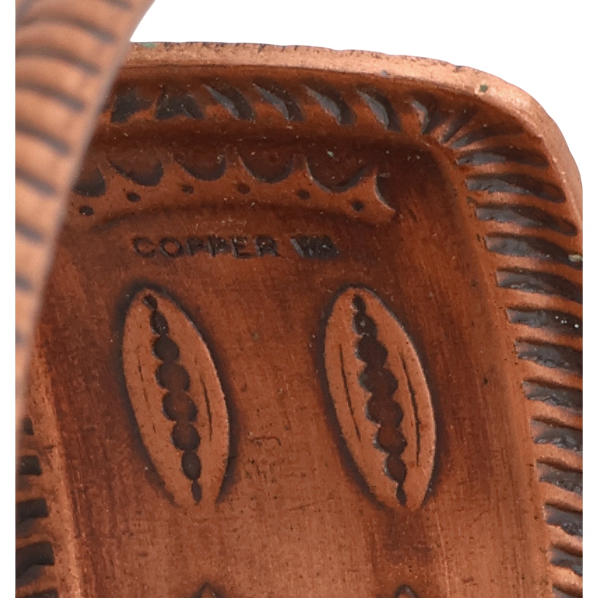 Wheeler Manufacturing Co. Copper Stamped Cuff Bracelet
