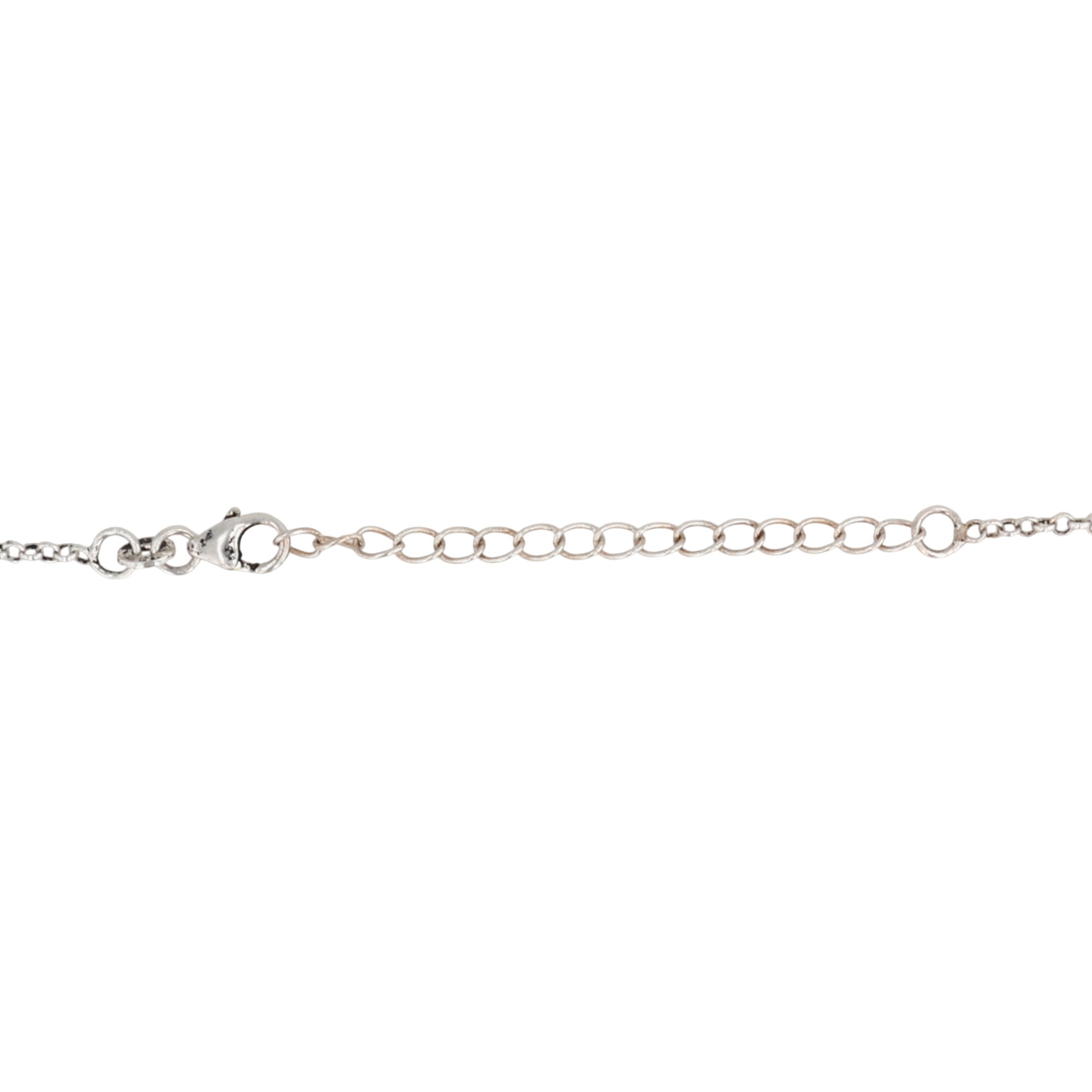 HaDa Collection Sterling Pink Dahlia Crescent Moon Necklace