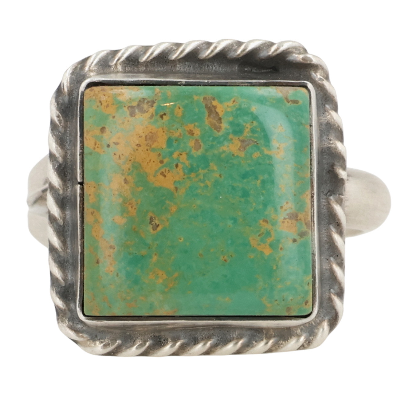 Donovan Nez Navajo Sterling Kingman Turquoise Adjustable Ring
